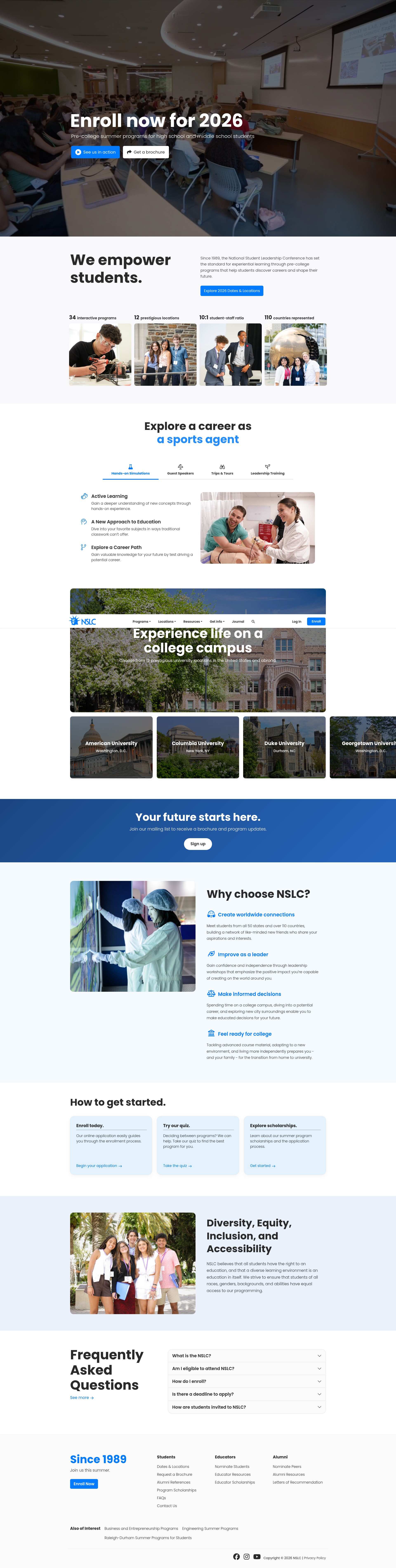 Screenshot of nslcleaders.org