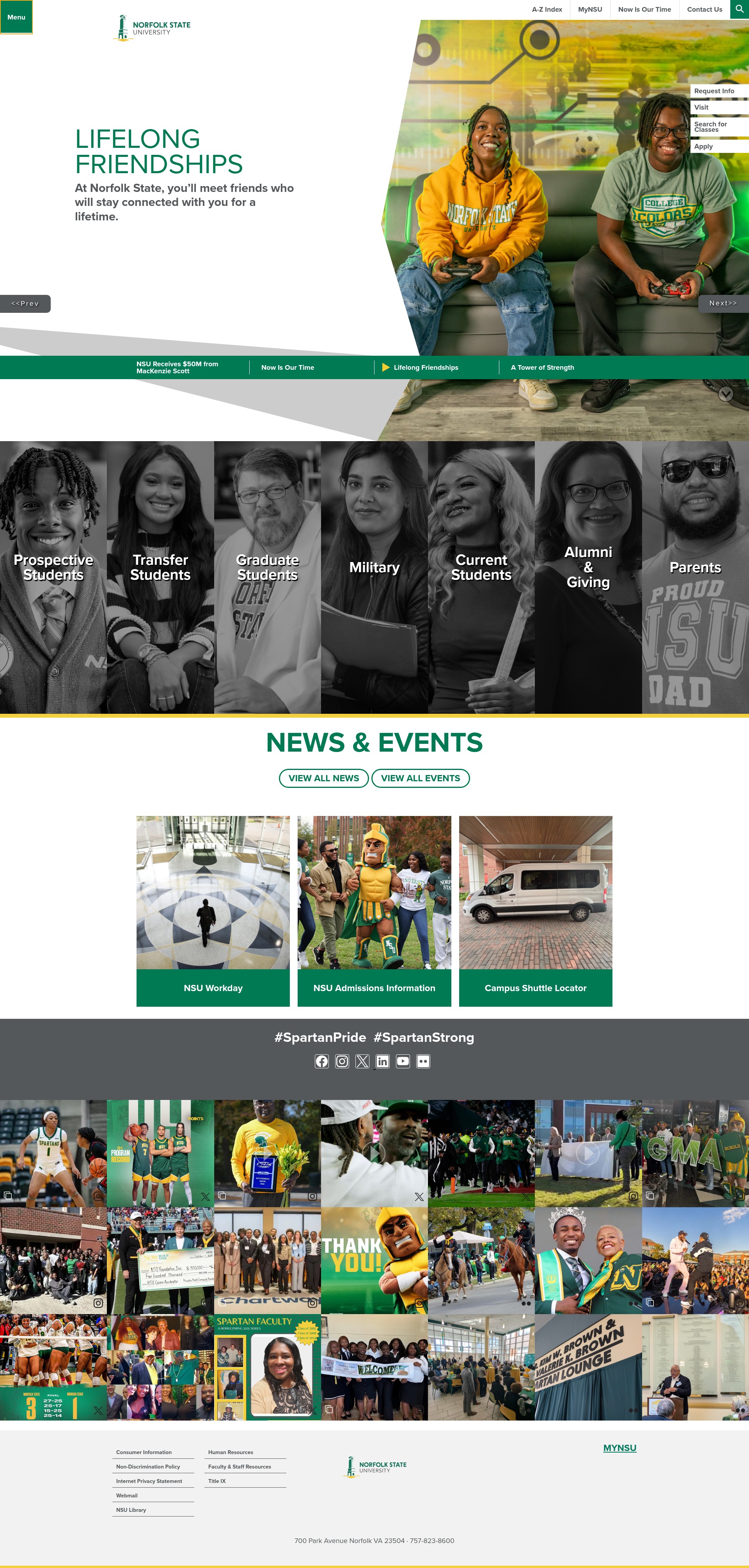 Screenshot of nsu.edu