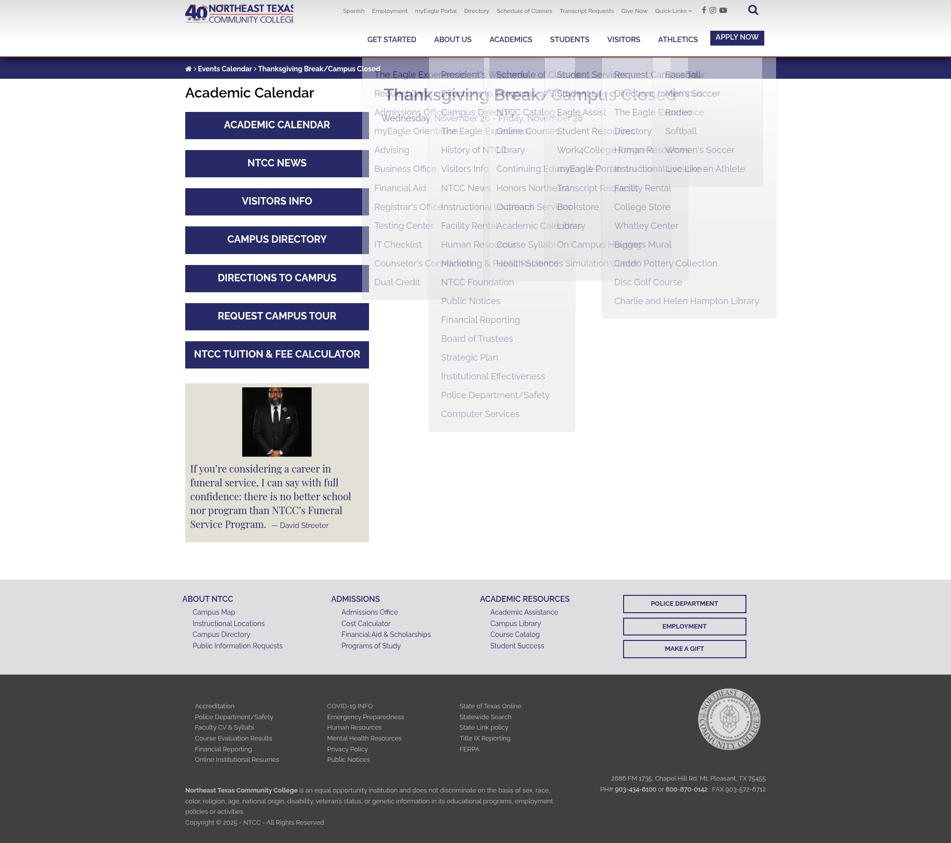 Screenshot of ntcc.edu