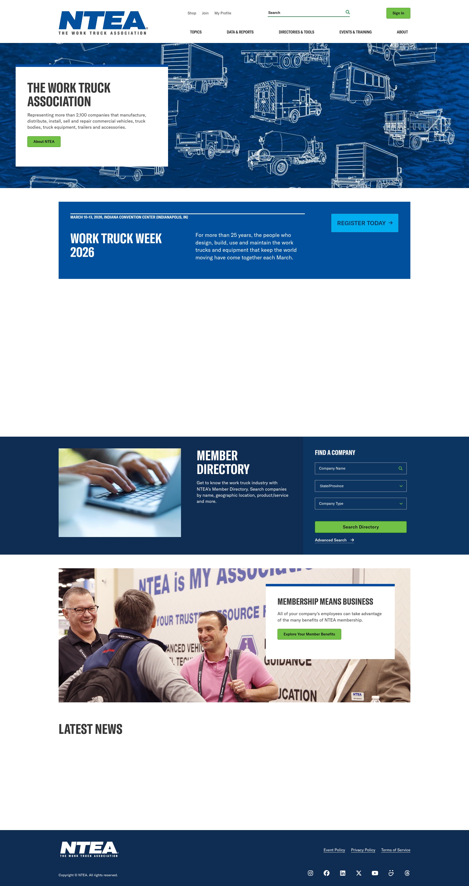 Screenshot of ntea.com