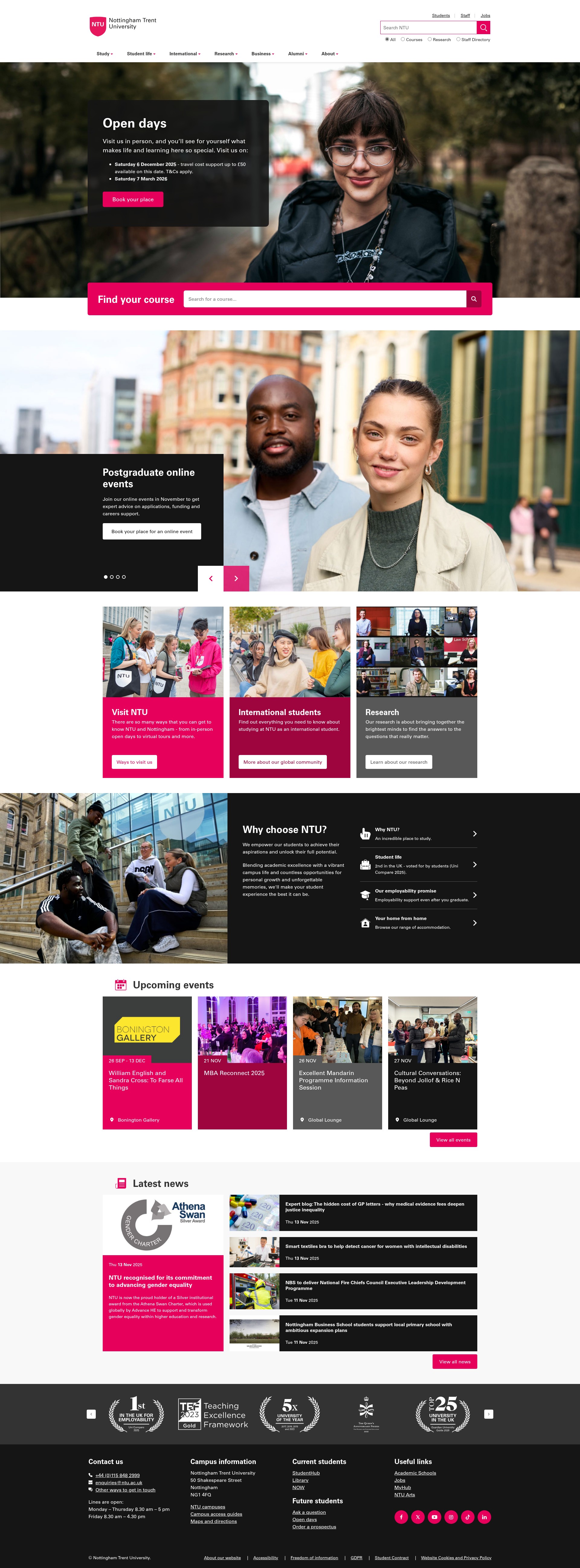 Screenshot of ntu.ac.uk