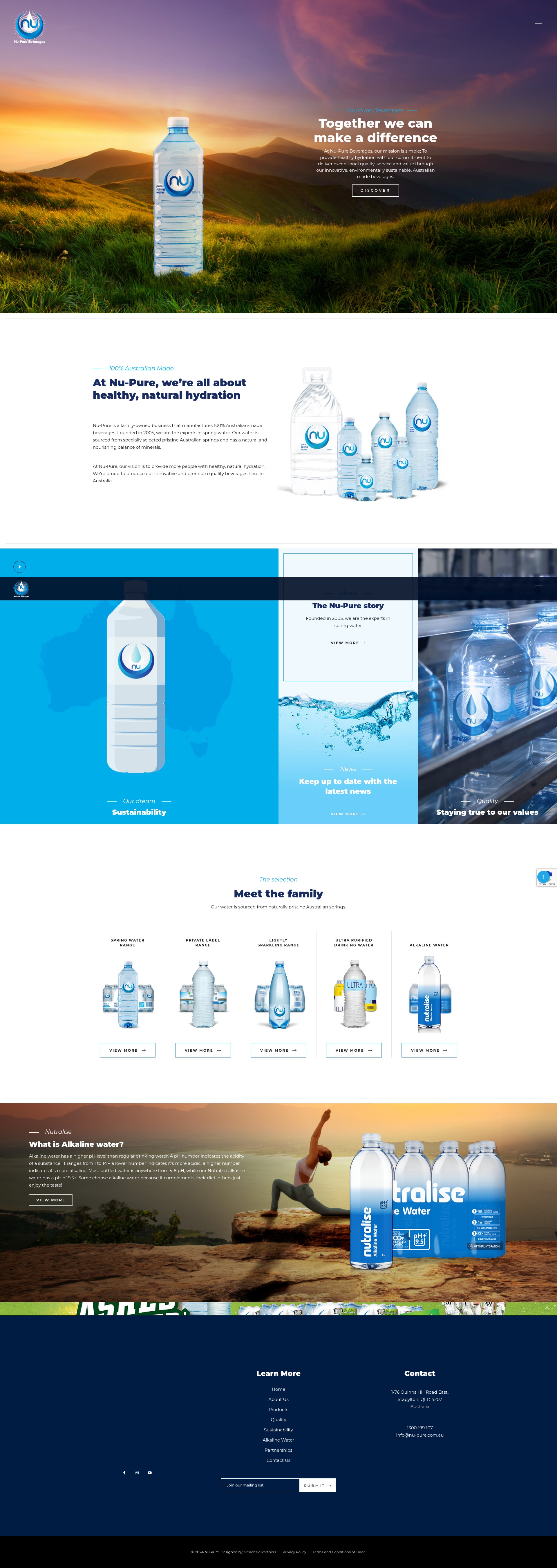 Screenshot of nu-pure.com.au