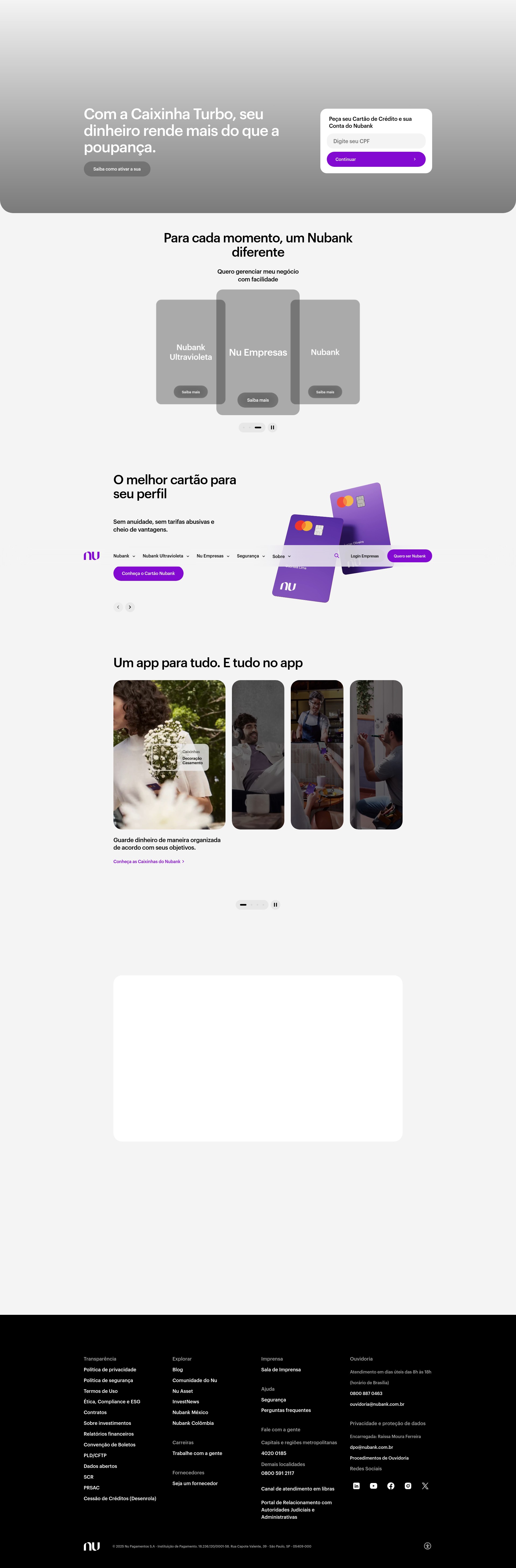 Screenshot of nubank.com.br
