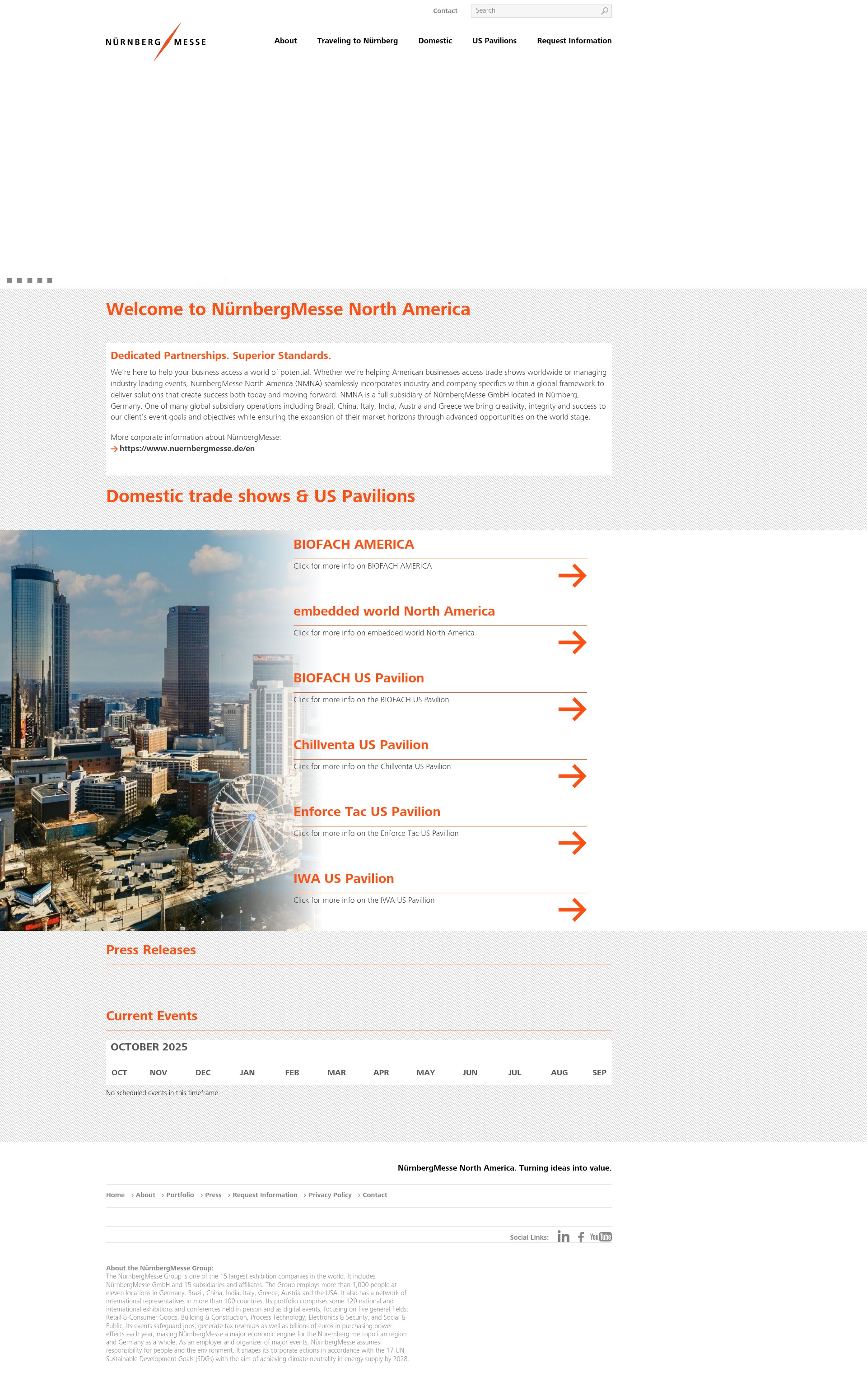 Screenshot of nuernbergmesse-north-america.com