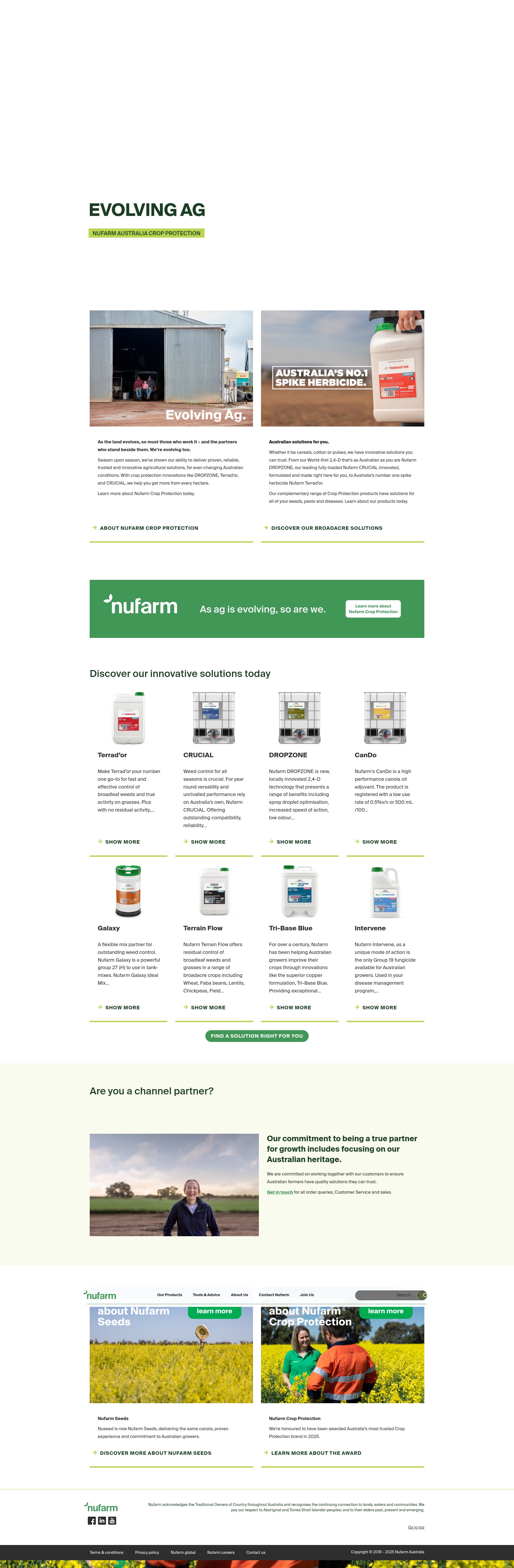 Screenshot of nufarm.com.au
