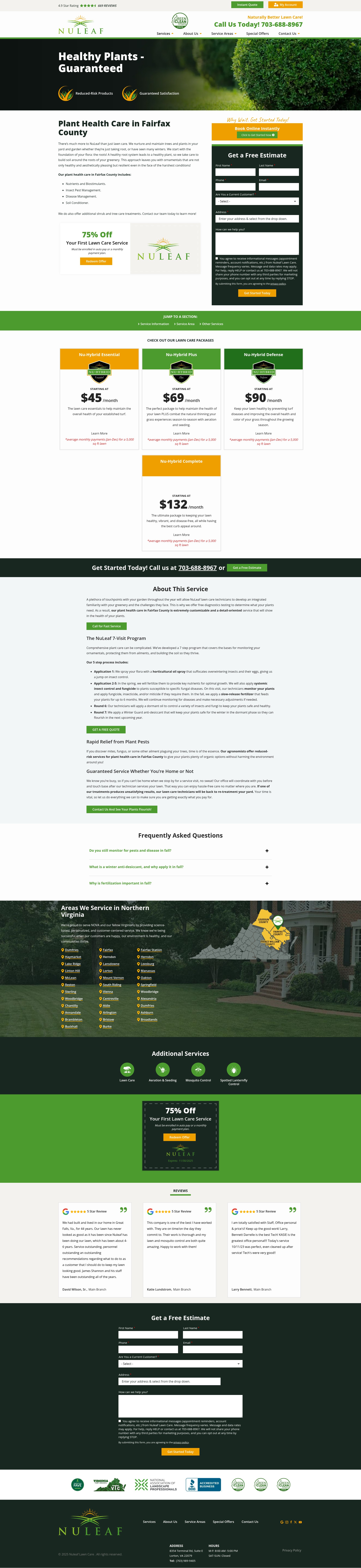 Screenshot of nuleaflawncare.com