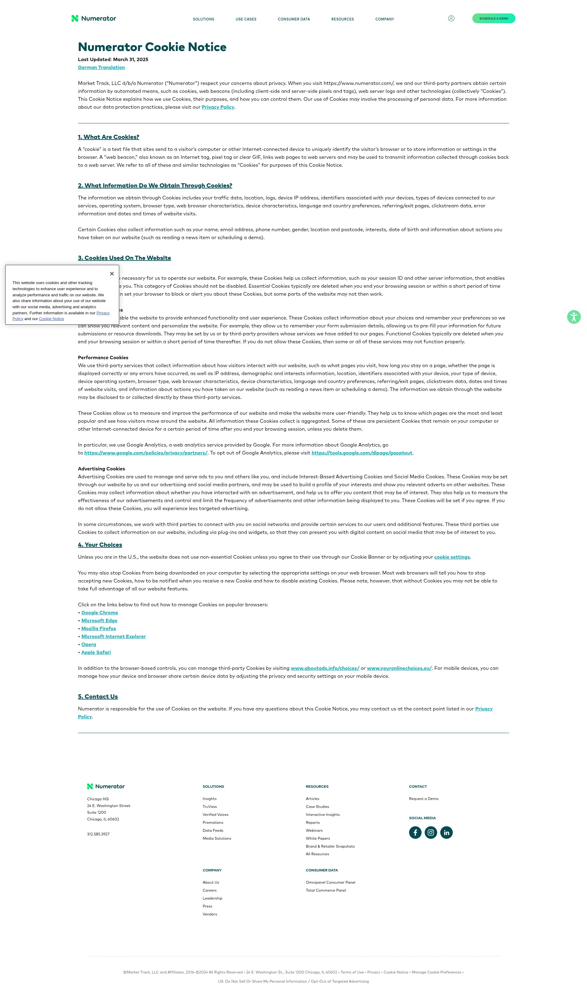 Screenshot of numerator.com
