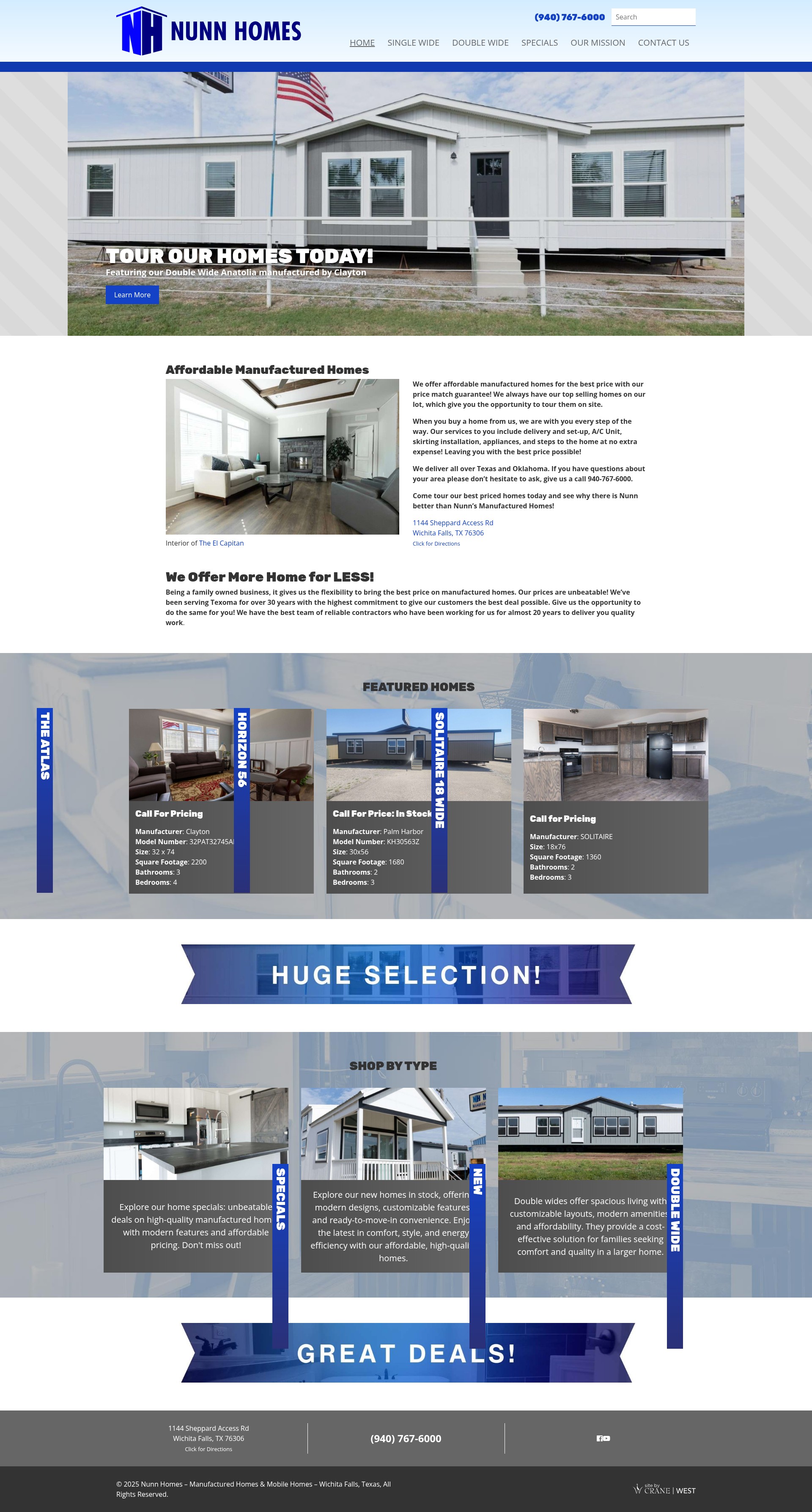 Screenshot of nunnhomes.com