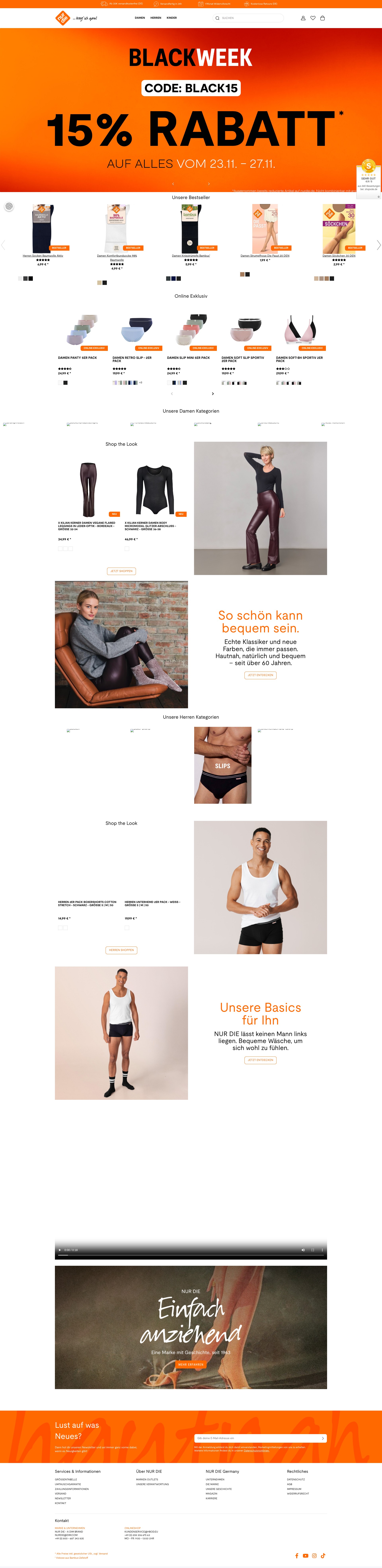 Screenshot of nurdie-shop.de