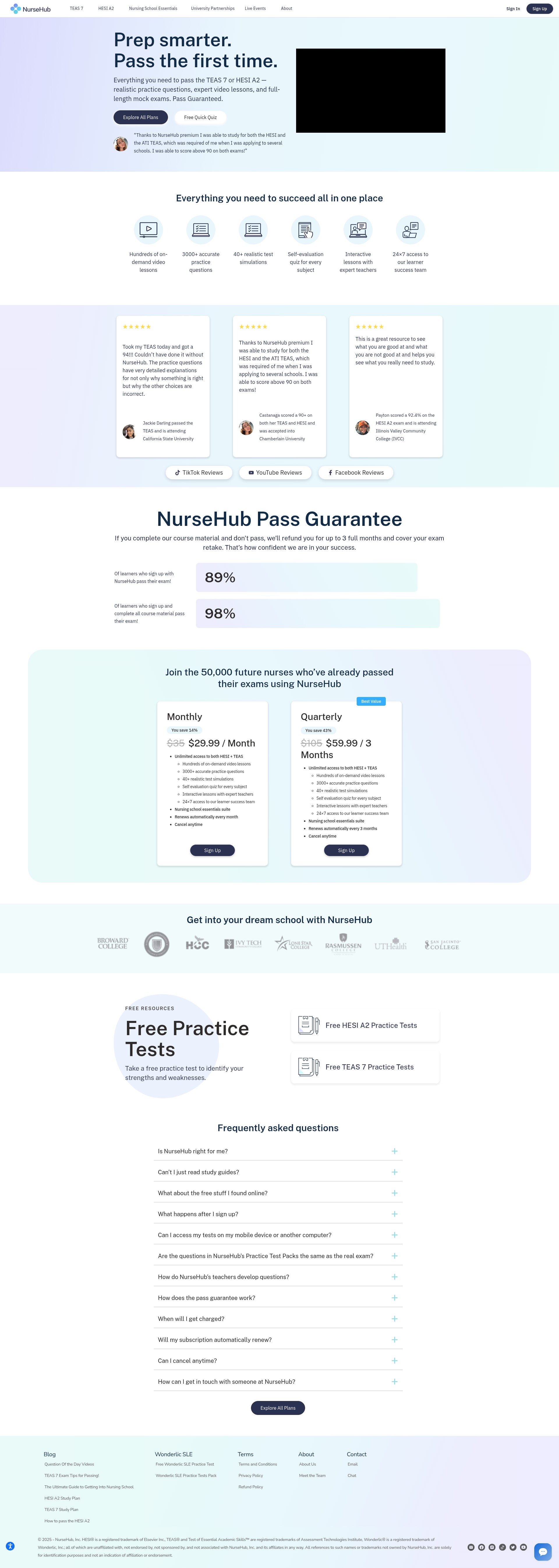Screenshot of nursehub.com