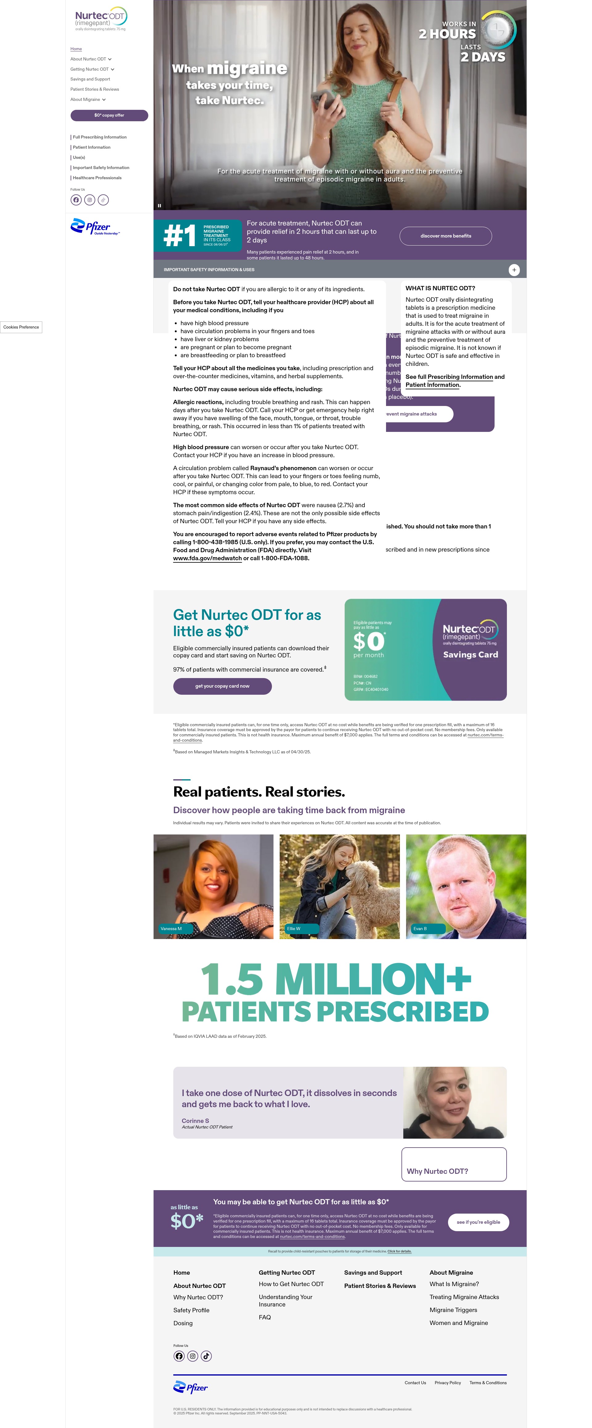 Screenshot of nurtec.com