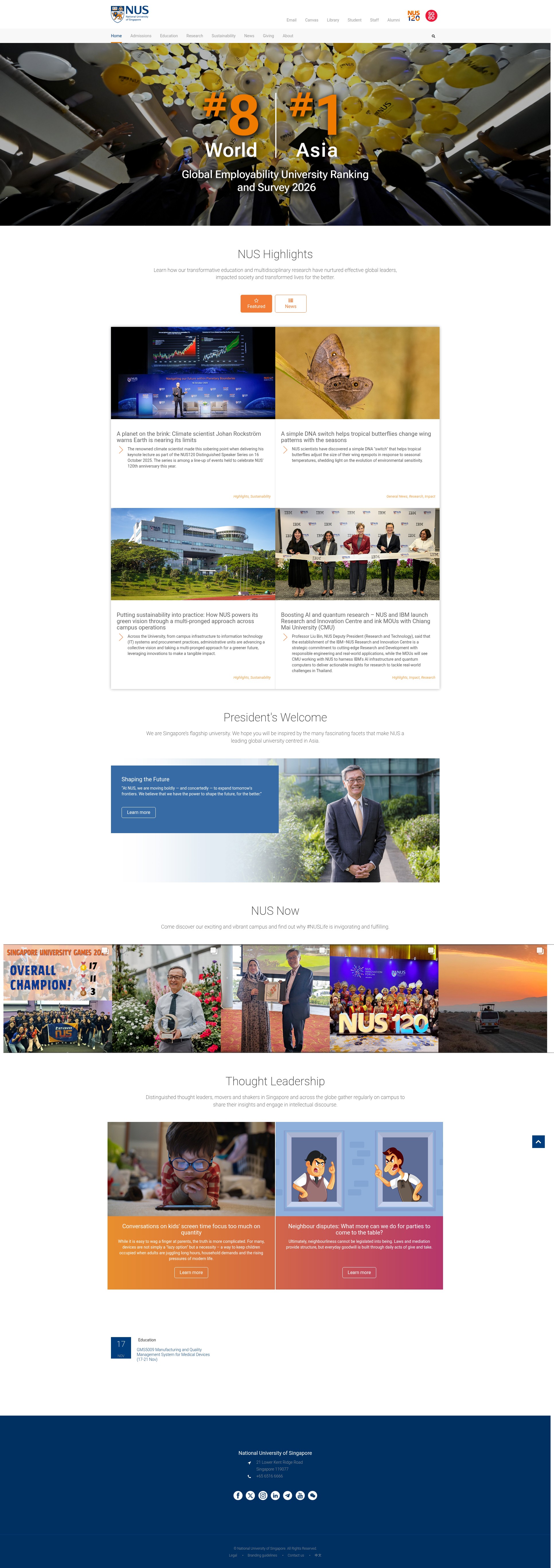 Screenshot of nus.edu.sg