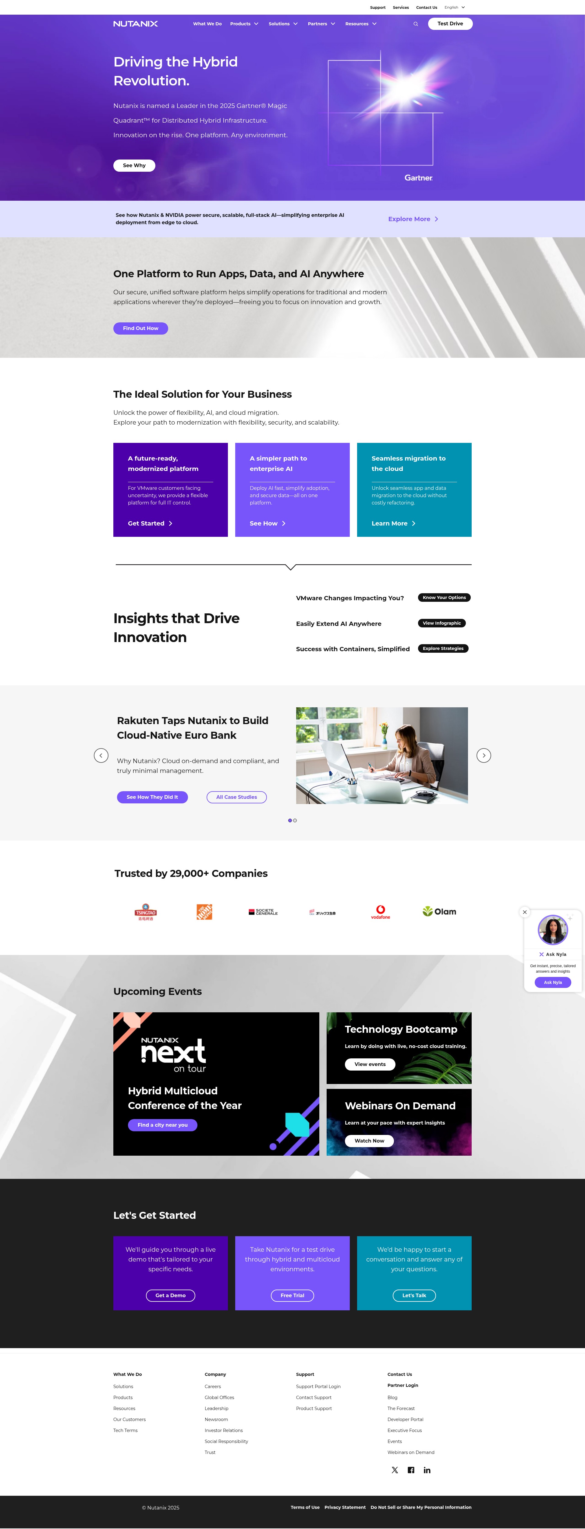 Screenshot of nutanix.com