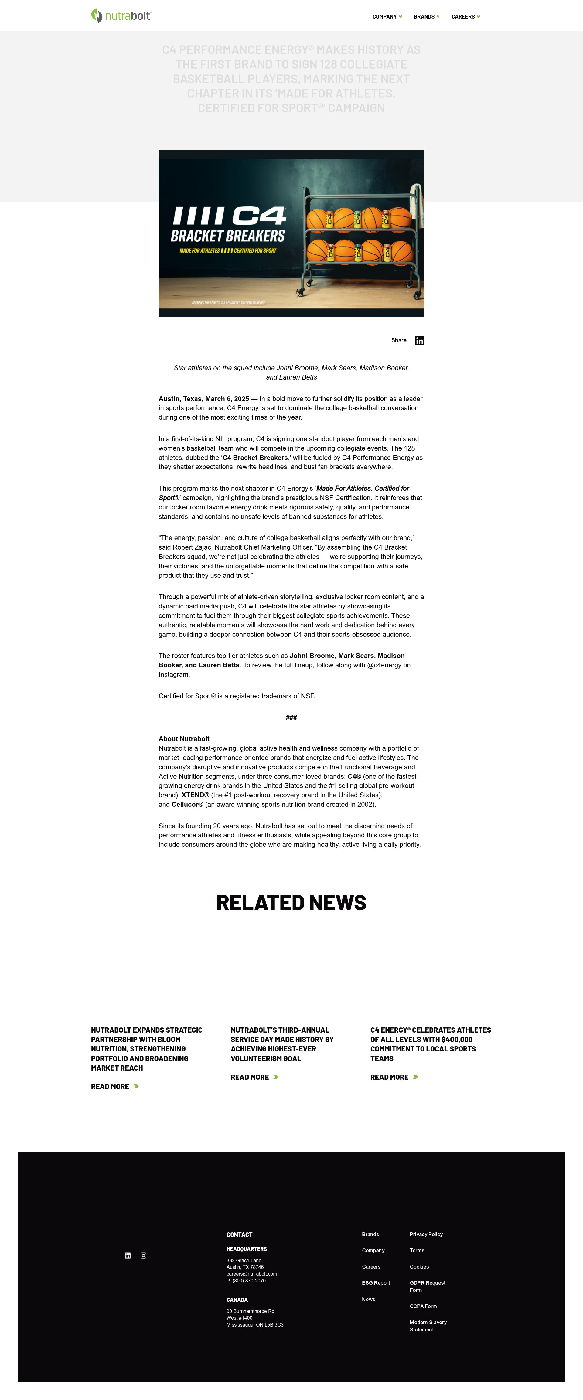 Screenshot of nutrabolt.com