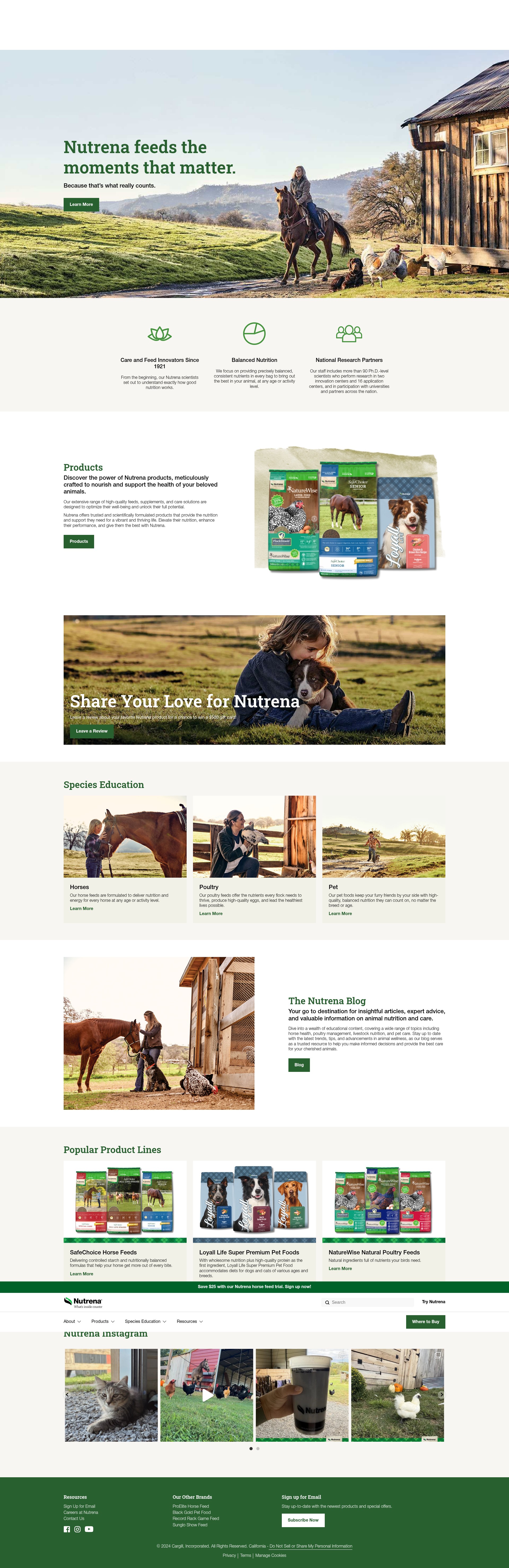 Screenshot of nutrenaworld.com