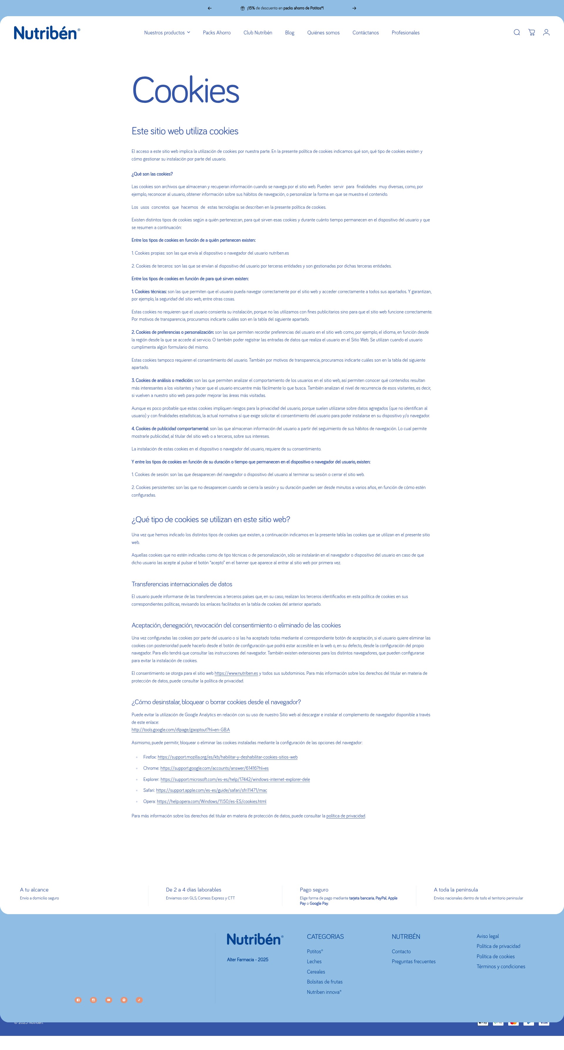 Screenshot of nutriben.es