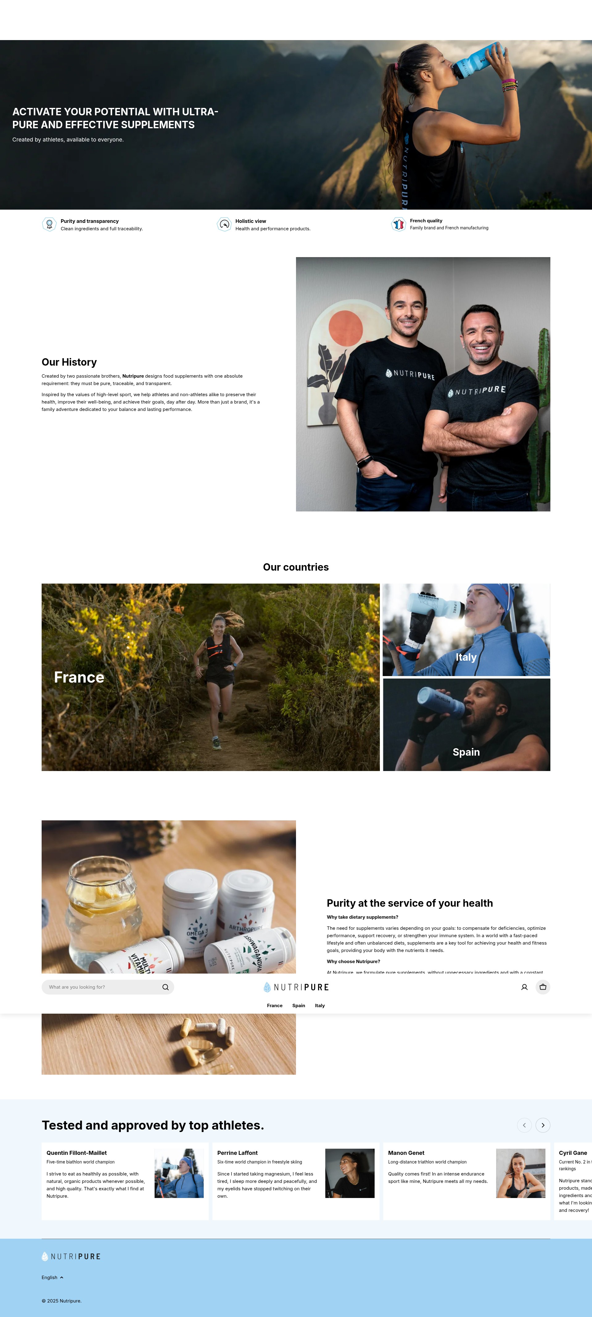Screenshot of nutripure.com