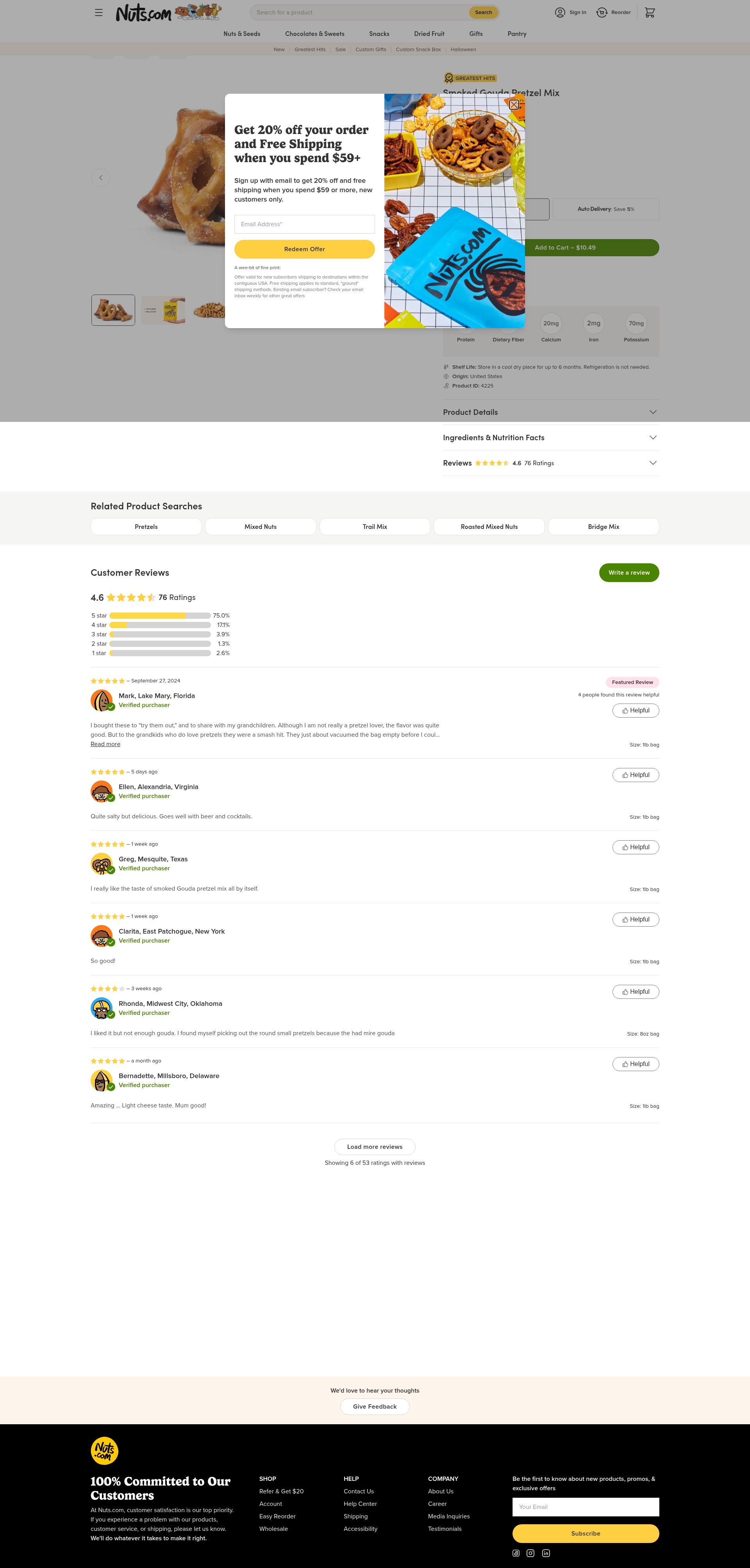 Screenshot of nuts.com