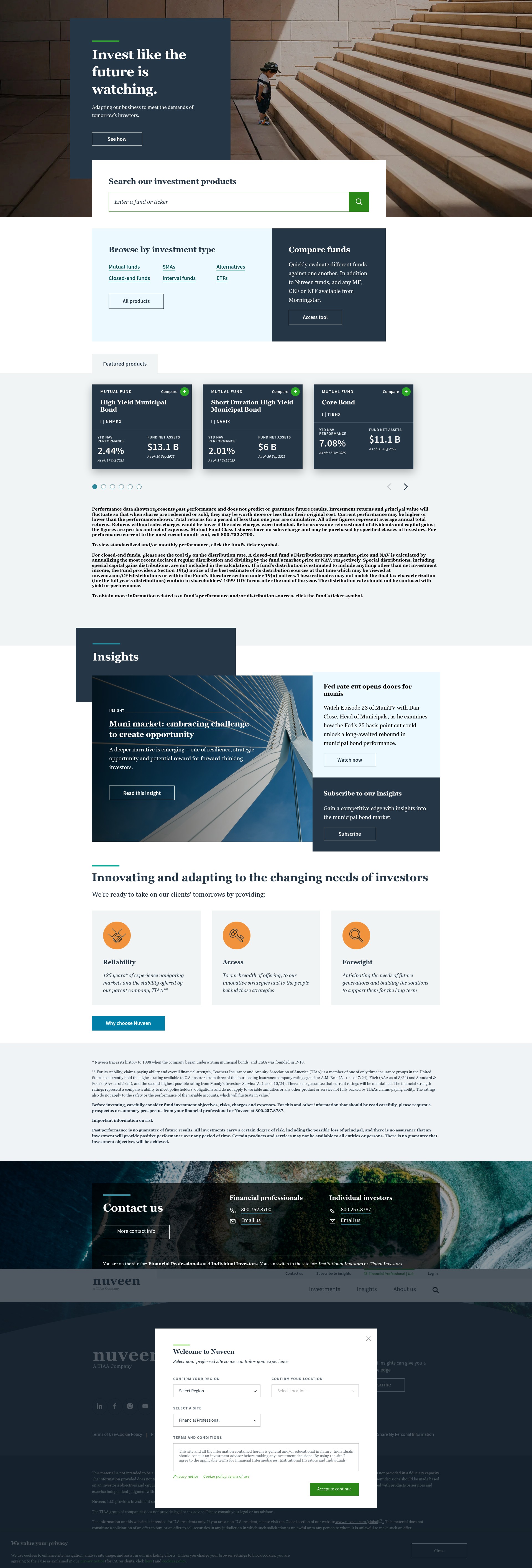 Screenshot of nuveen.com