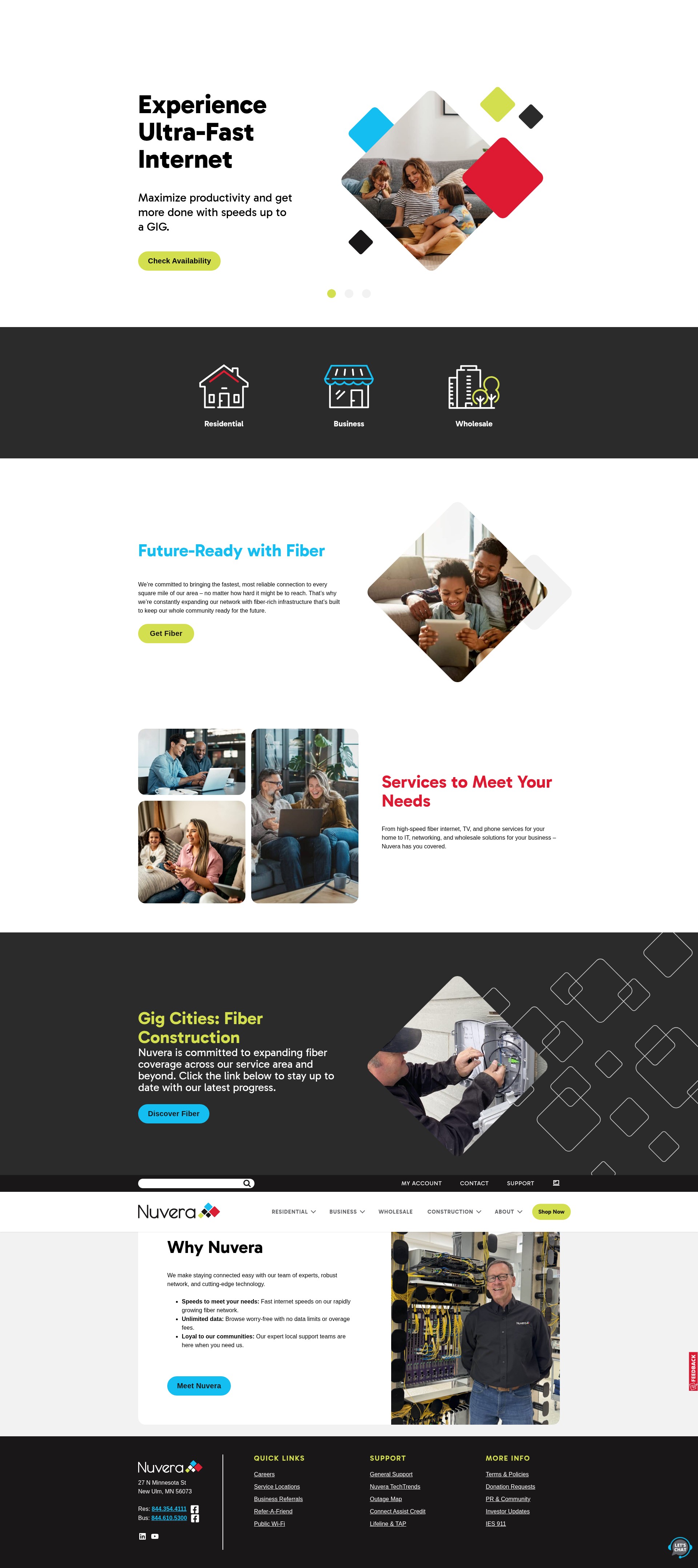 Screenshot of nuvera.net