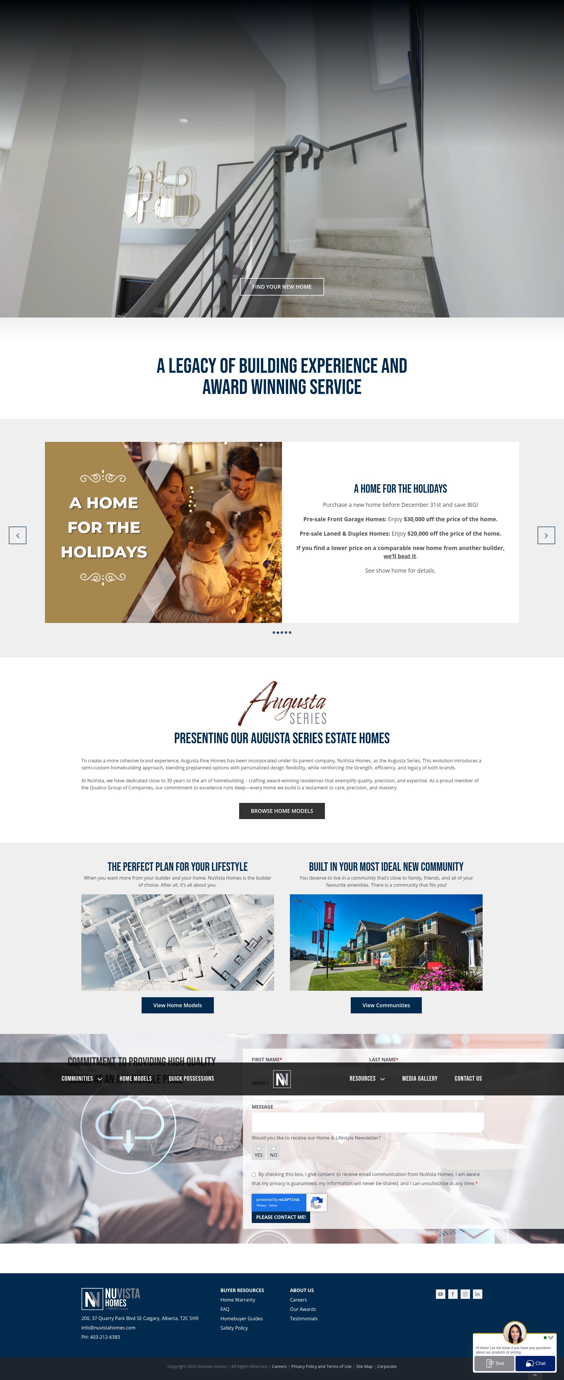 Screenshot of nuvistahomes.com
