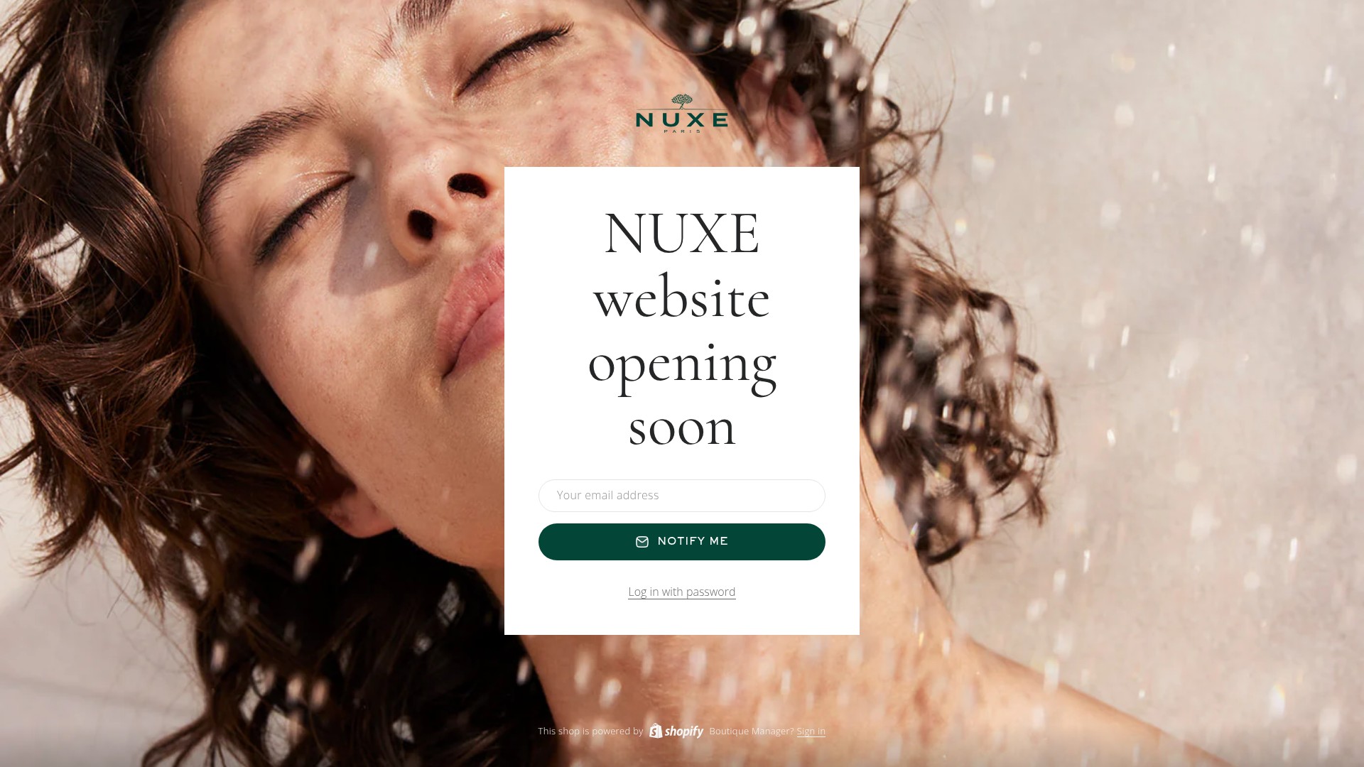 Screenshot of nuxe.com