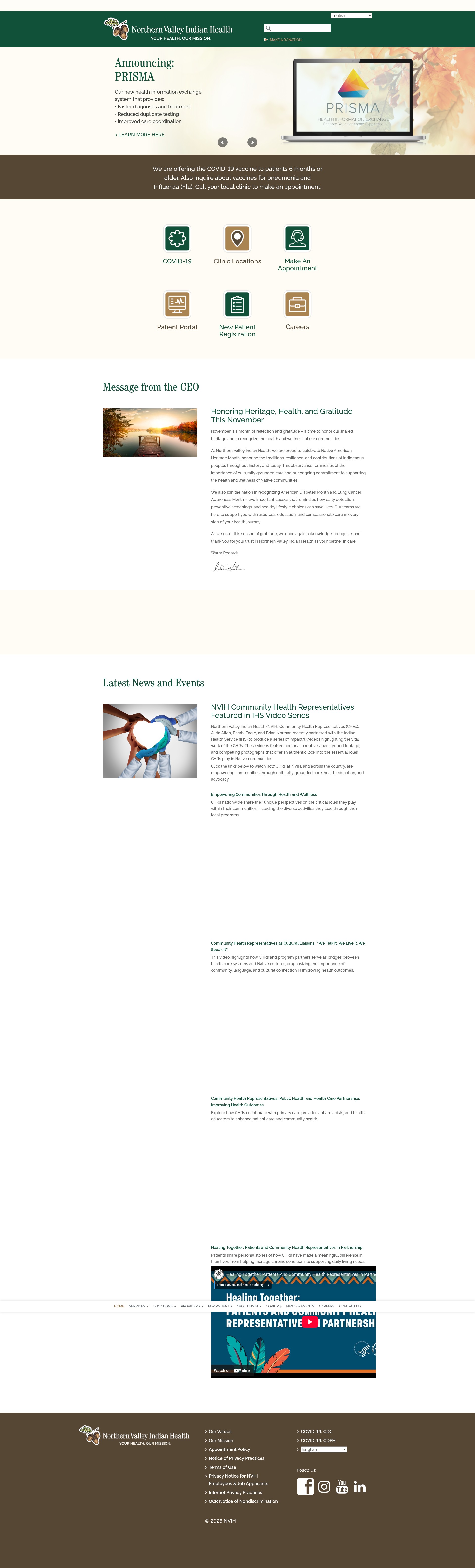 Screenshot of nvih.org