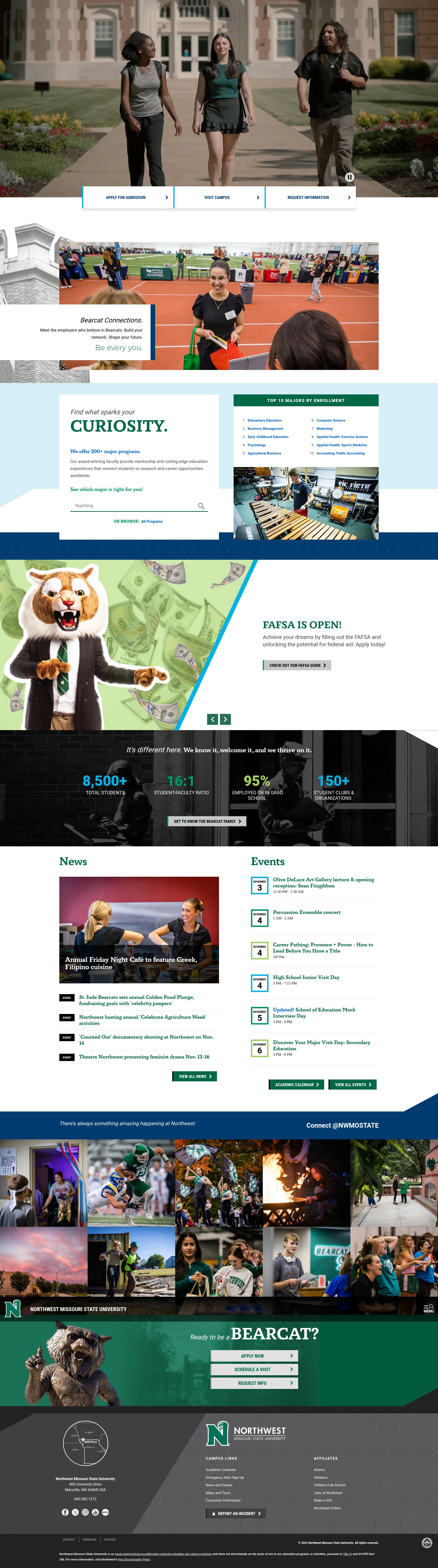 Screenshot of nwmissouri.edu