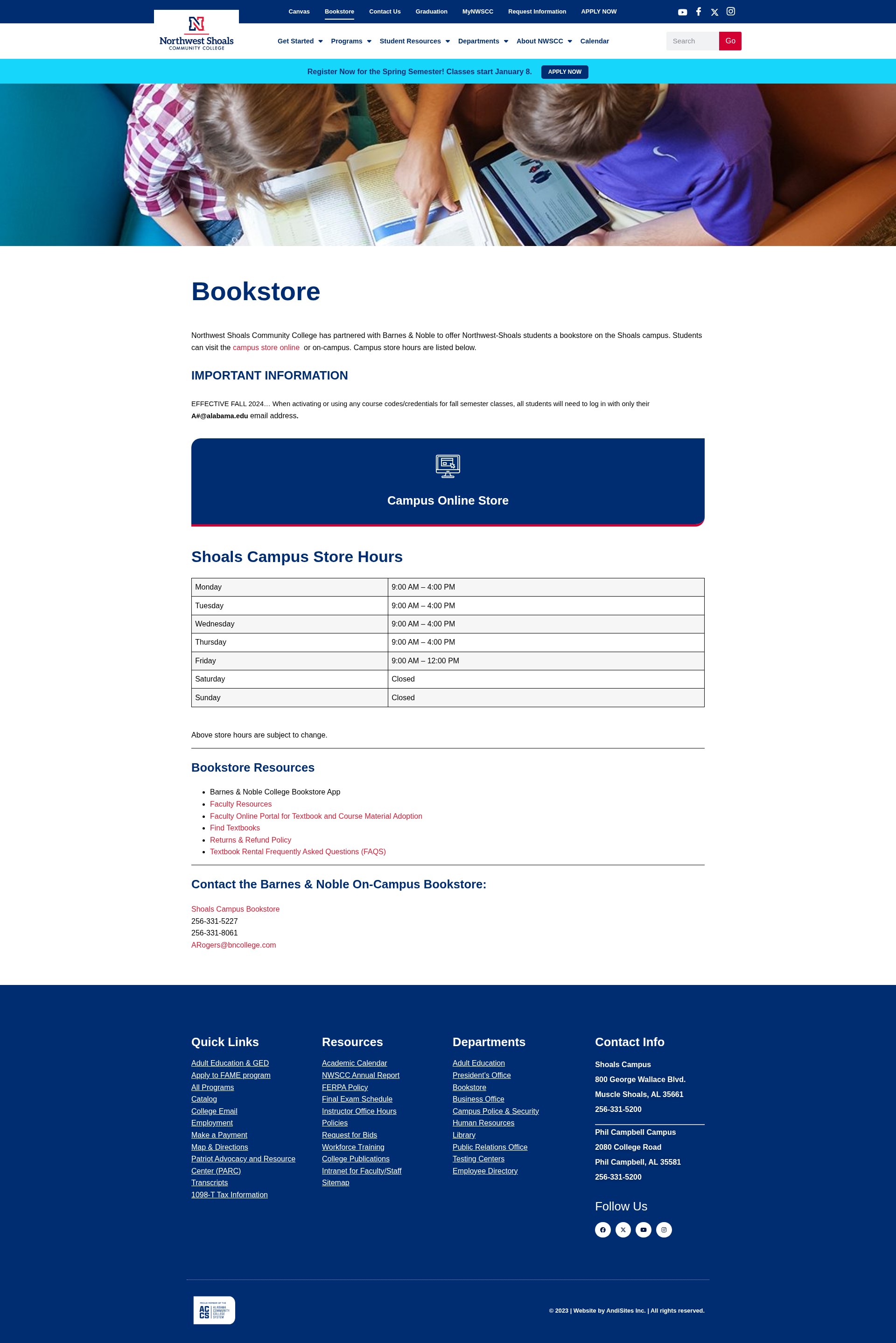 Screenshot of nwscc.edu