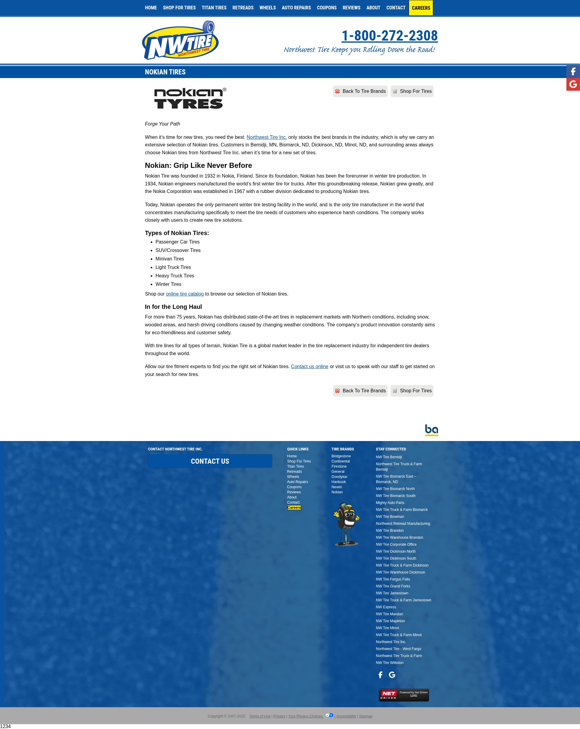 Screenshot of nwtire.com