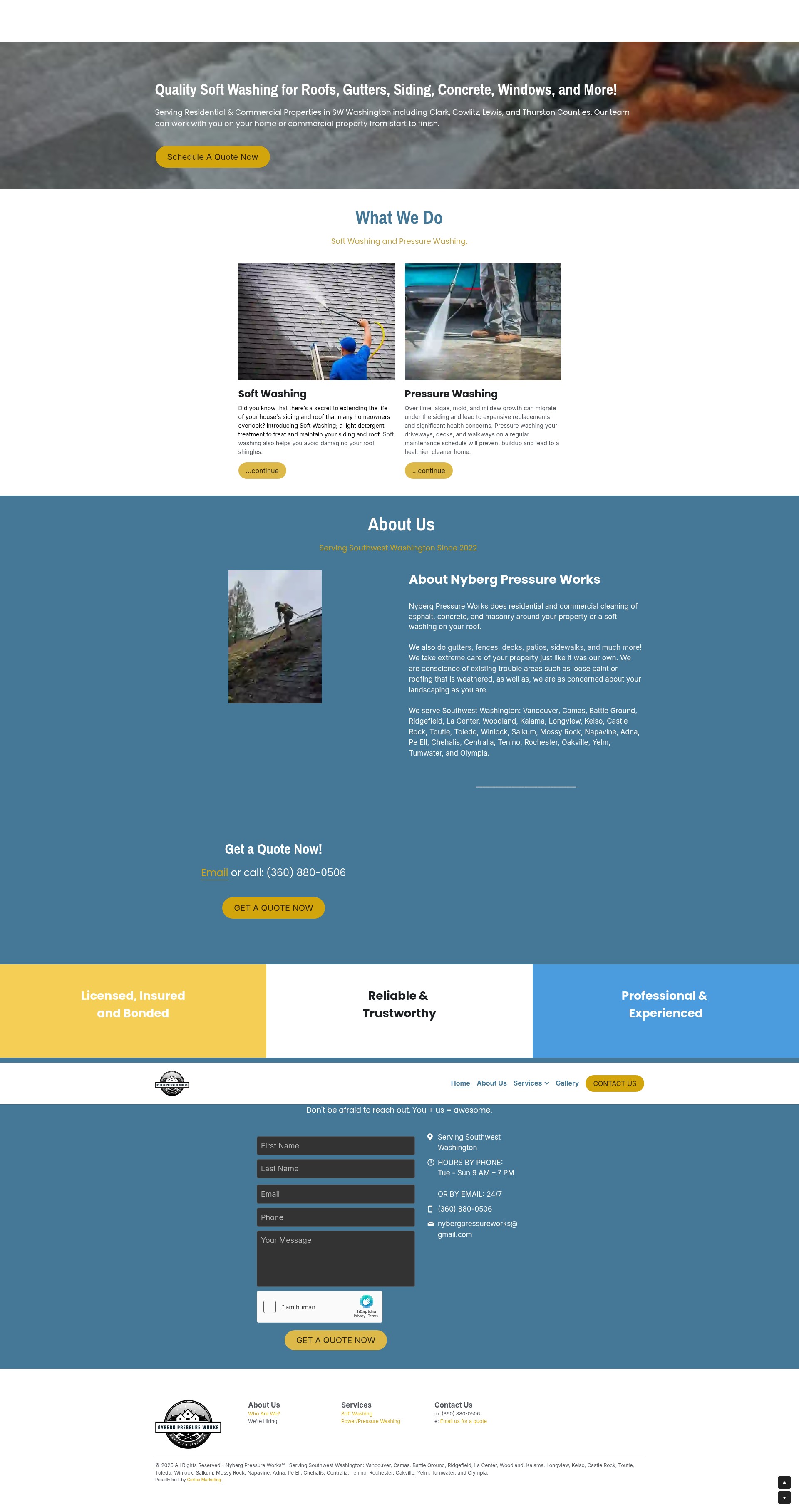 Screenshot of nybergpressureworks.com