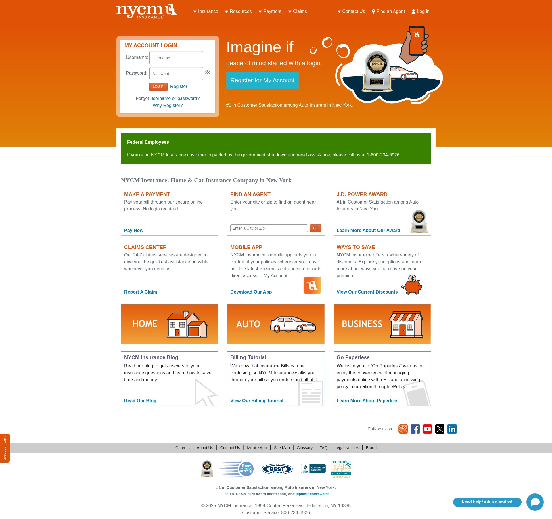 Screenshot of nycm.com