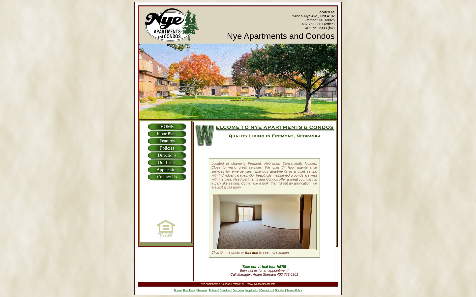 Screenshot of nyeapartments.com