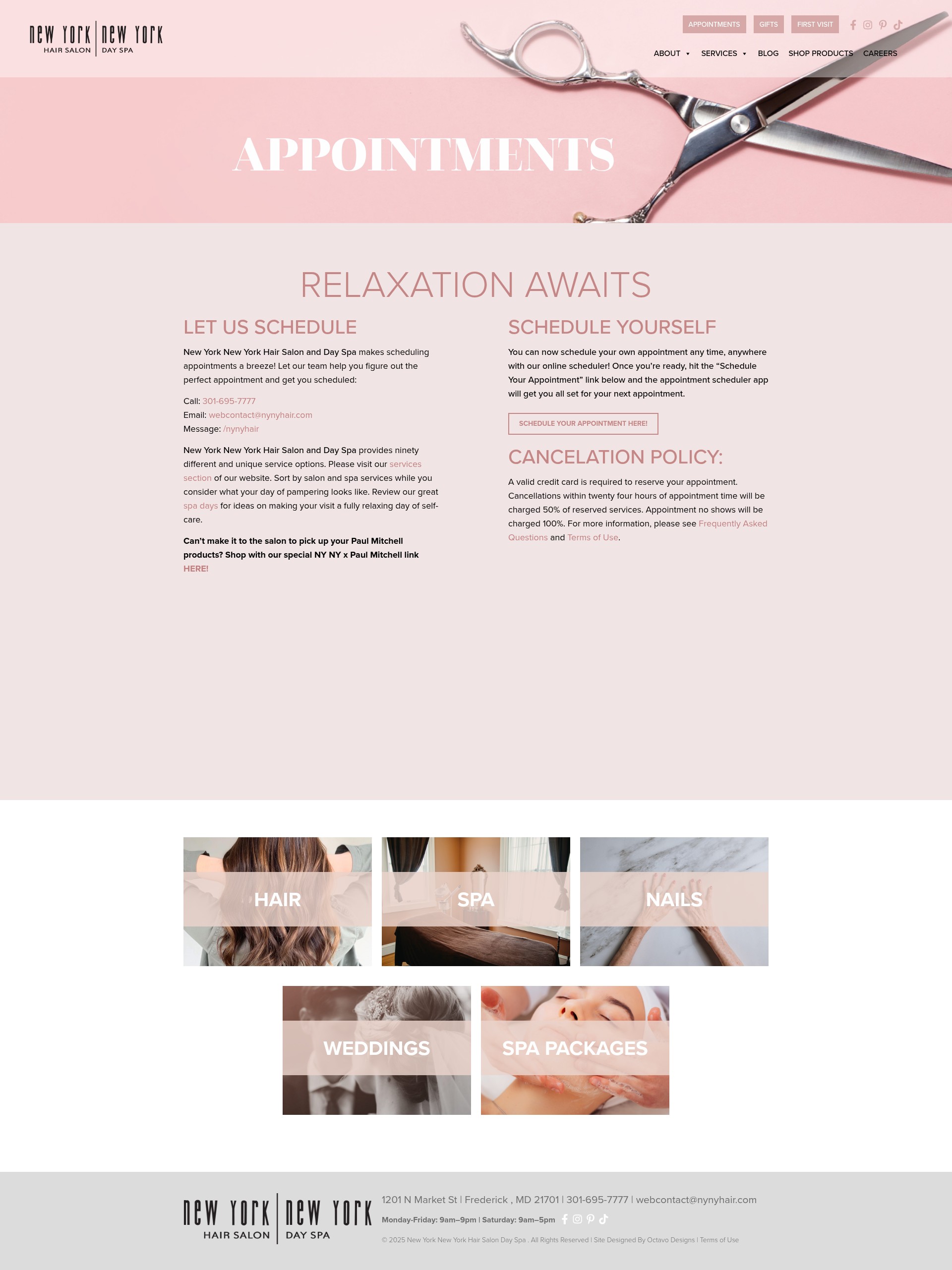 Screenshot of nynyhair.com