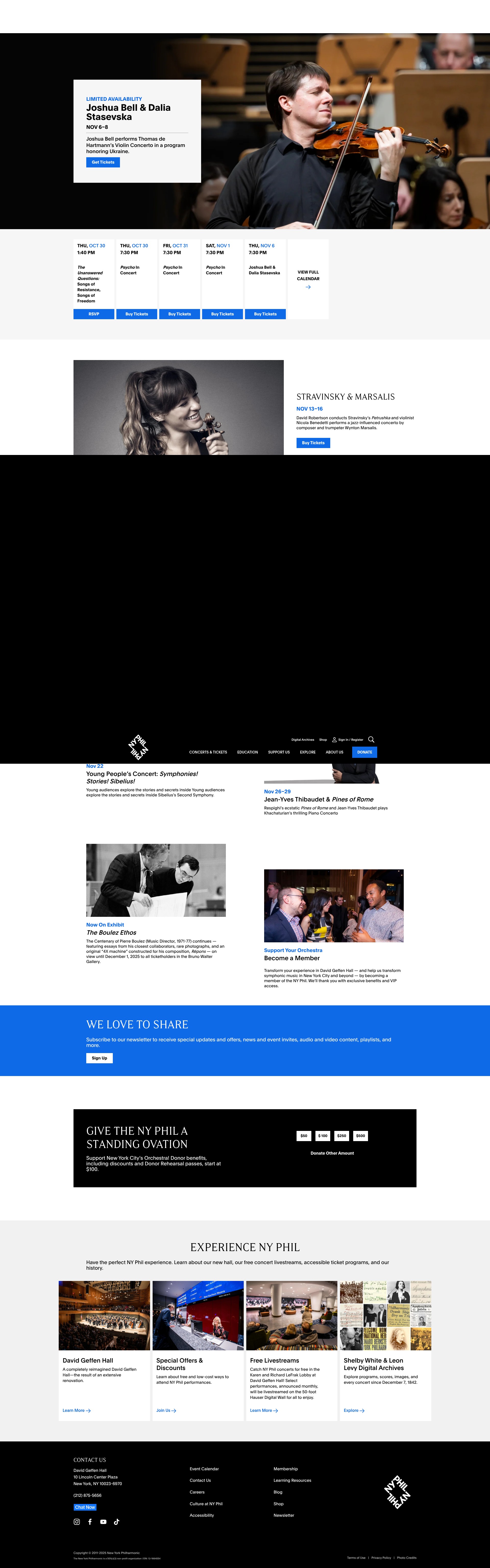 Screenshot of nyphil.org