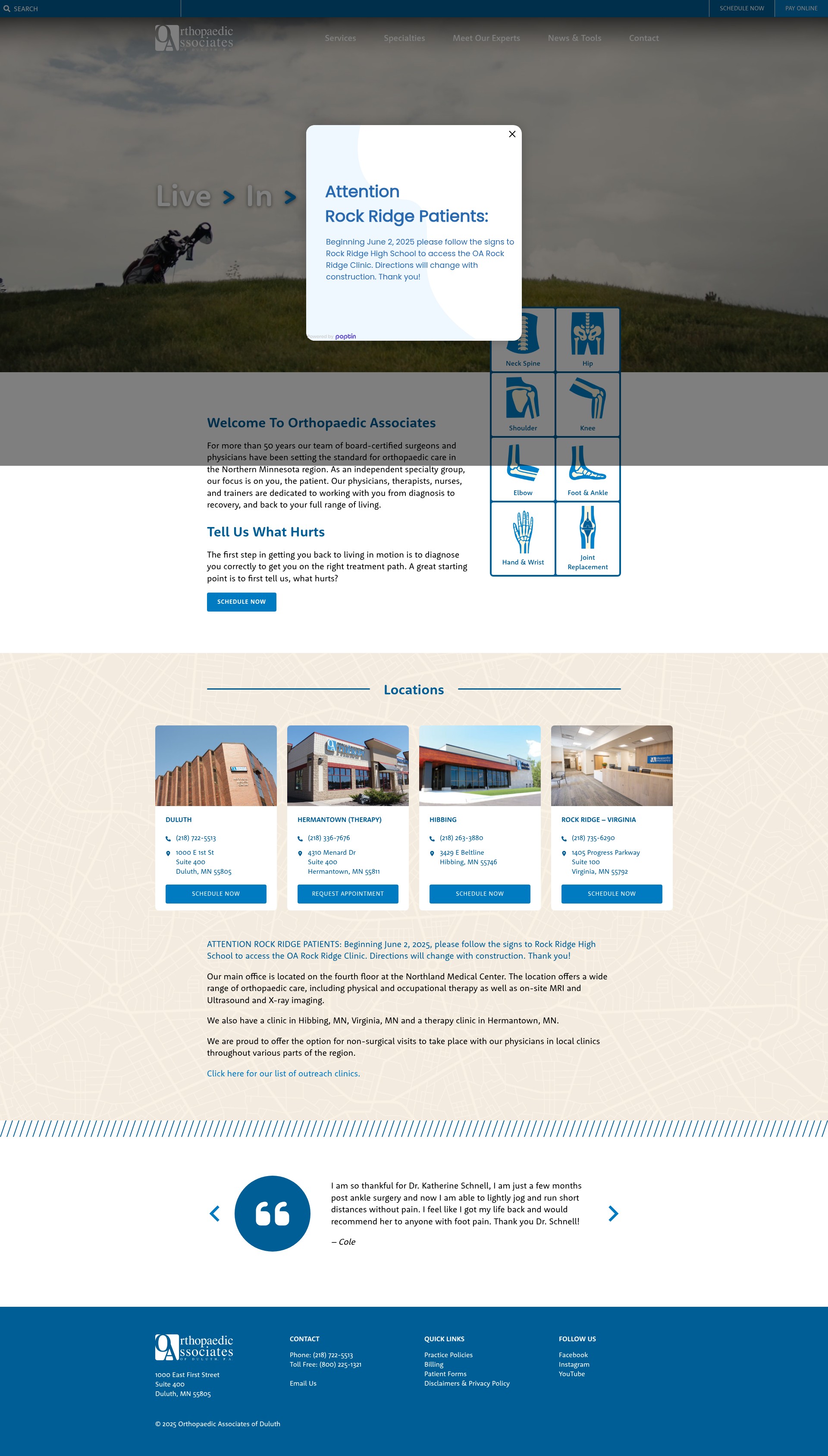 Screenshot of oaduluth.com