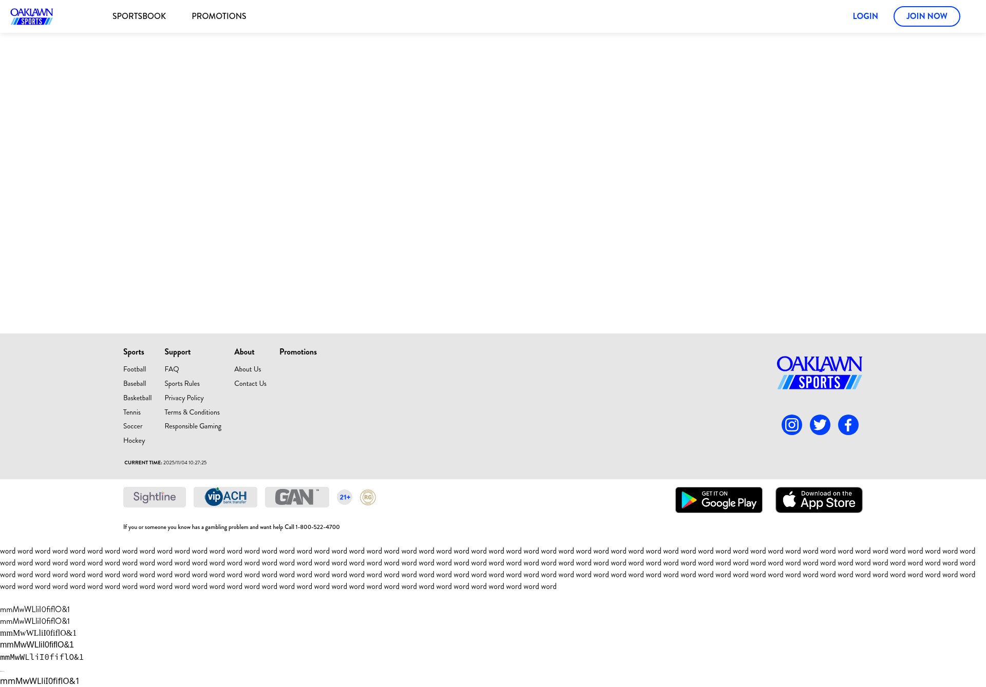 Screenshot of oaklawnsports.com