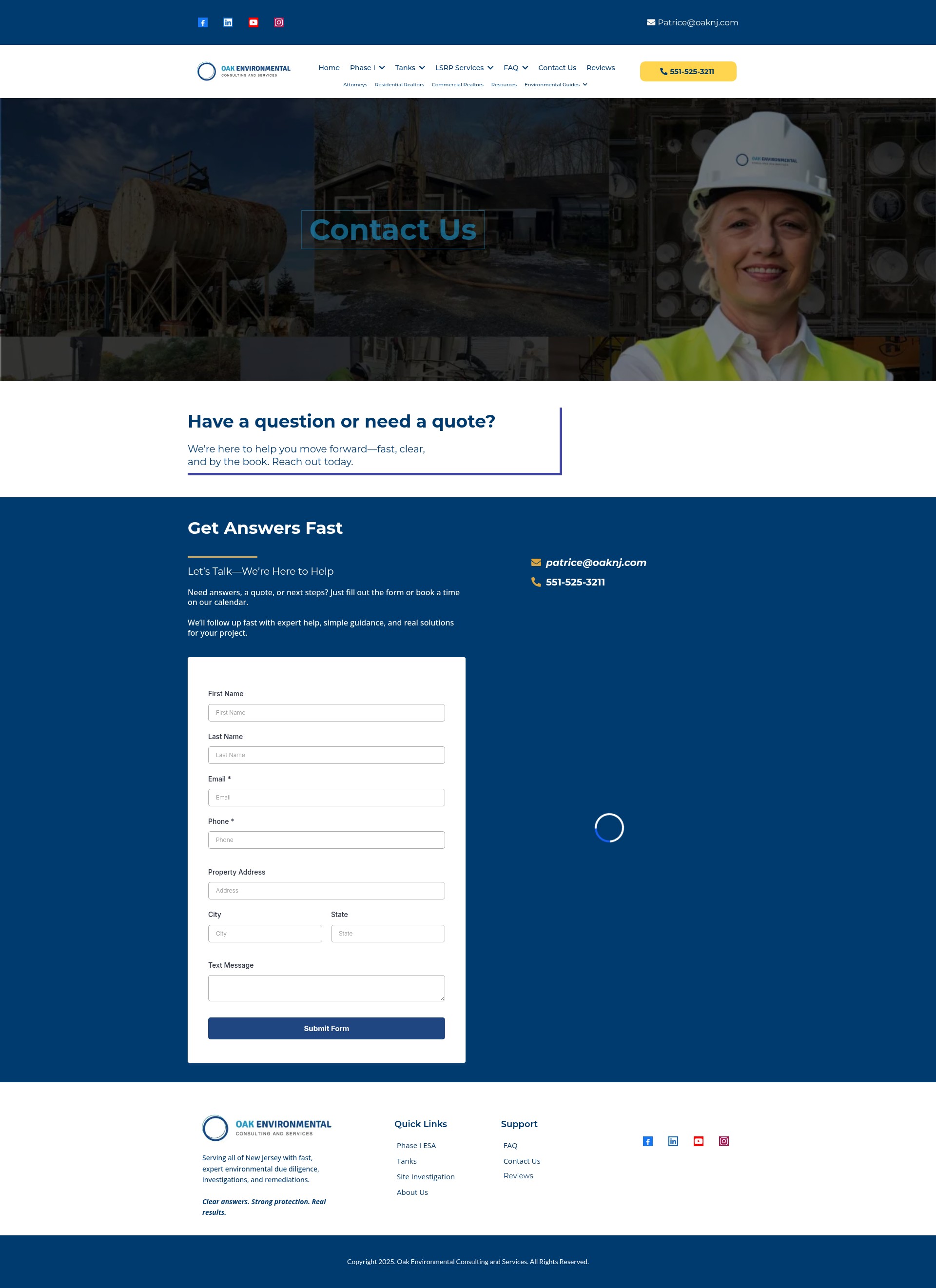 Screenshot of oaknj.com