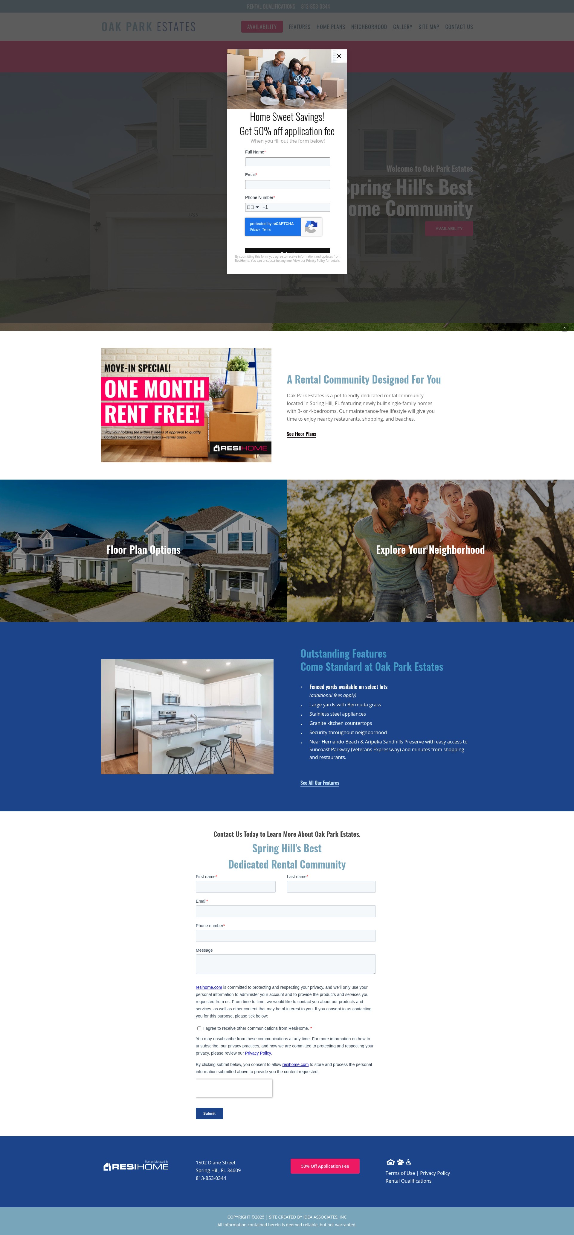 Screenshot of oakparkestatesfl.com