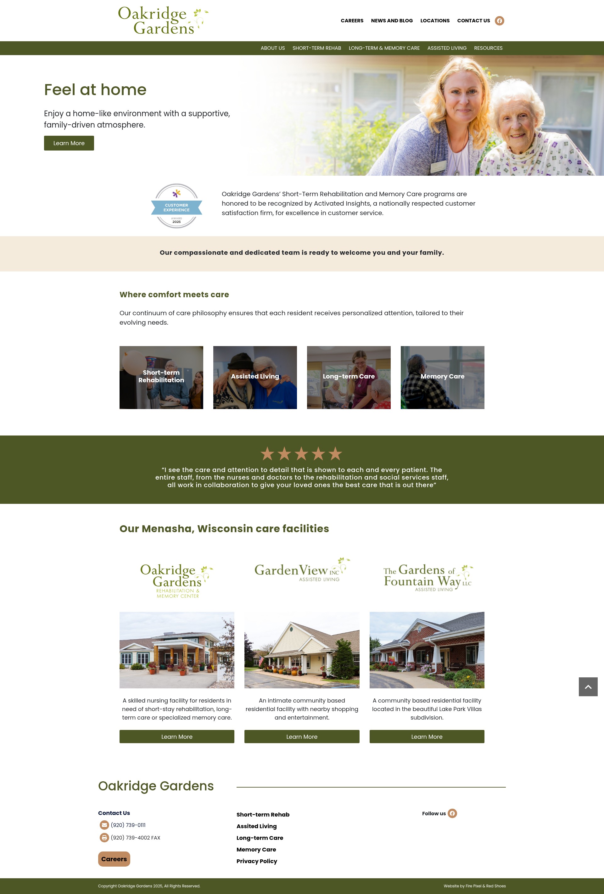 Screenshot of oakridgegardens.com