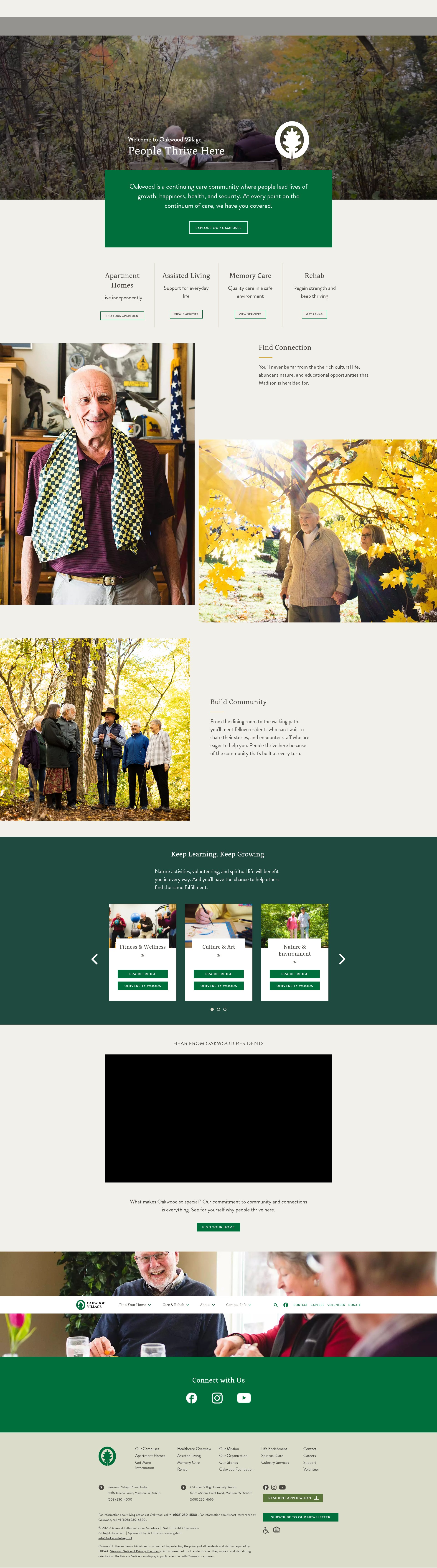Screenshot of oakwoodvillage.net