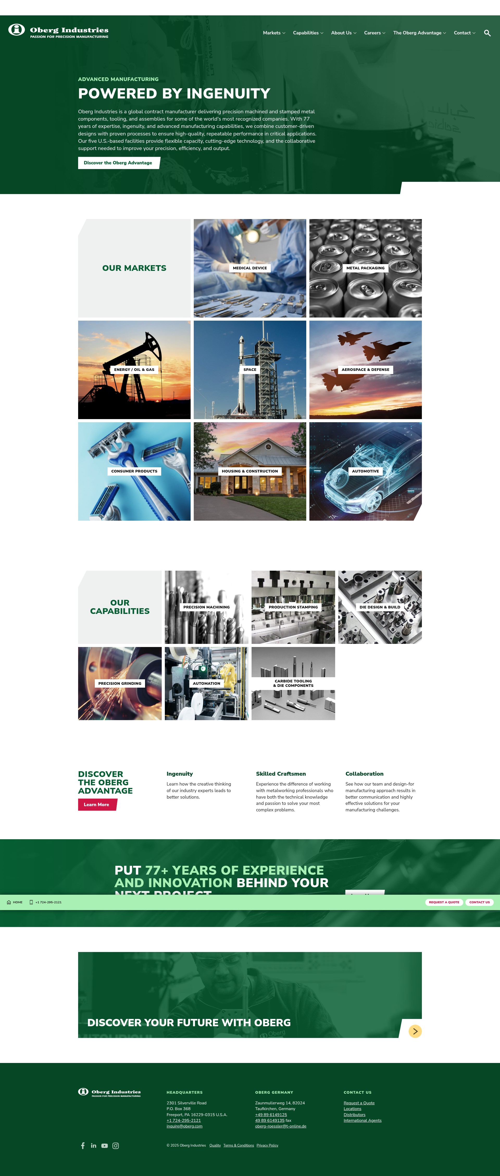 Screenshot of oberg.com