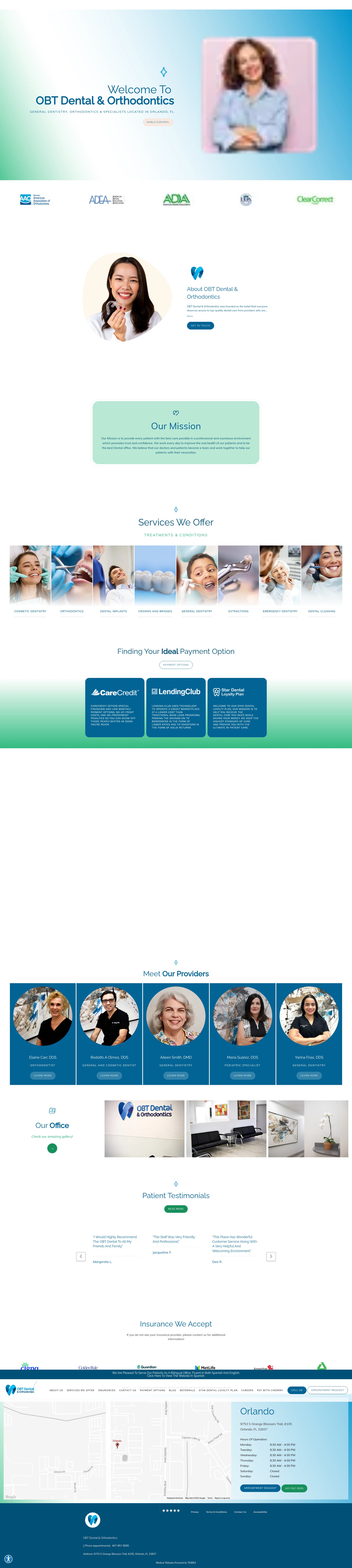 Screenshot of obtdental.com