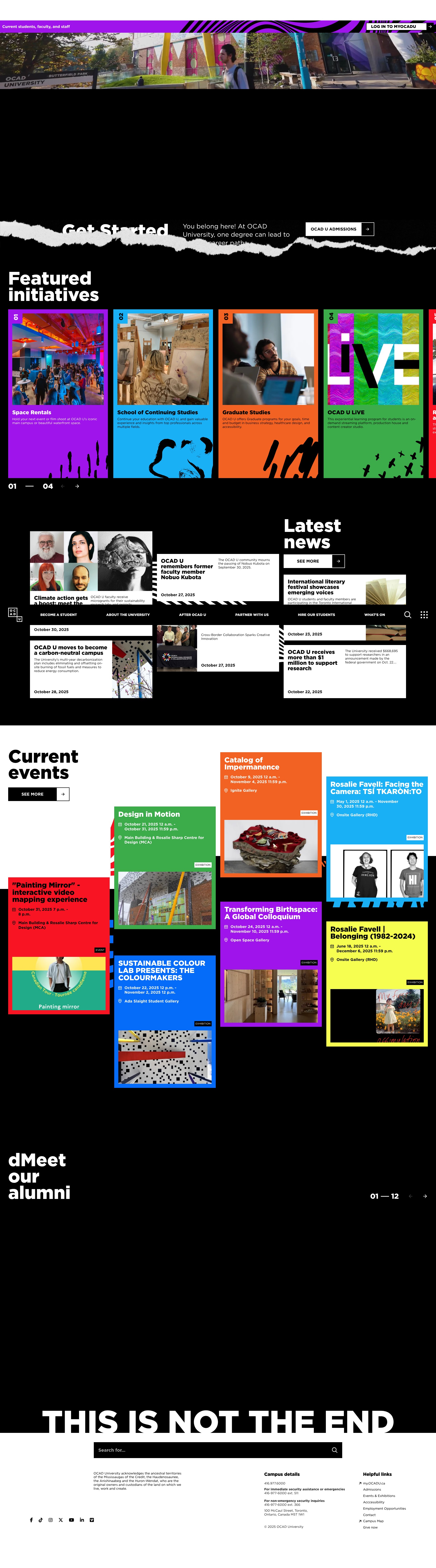 Screenshot of ocadu.ca