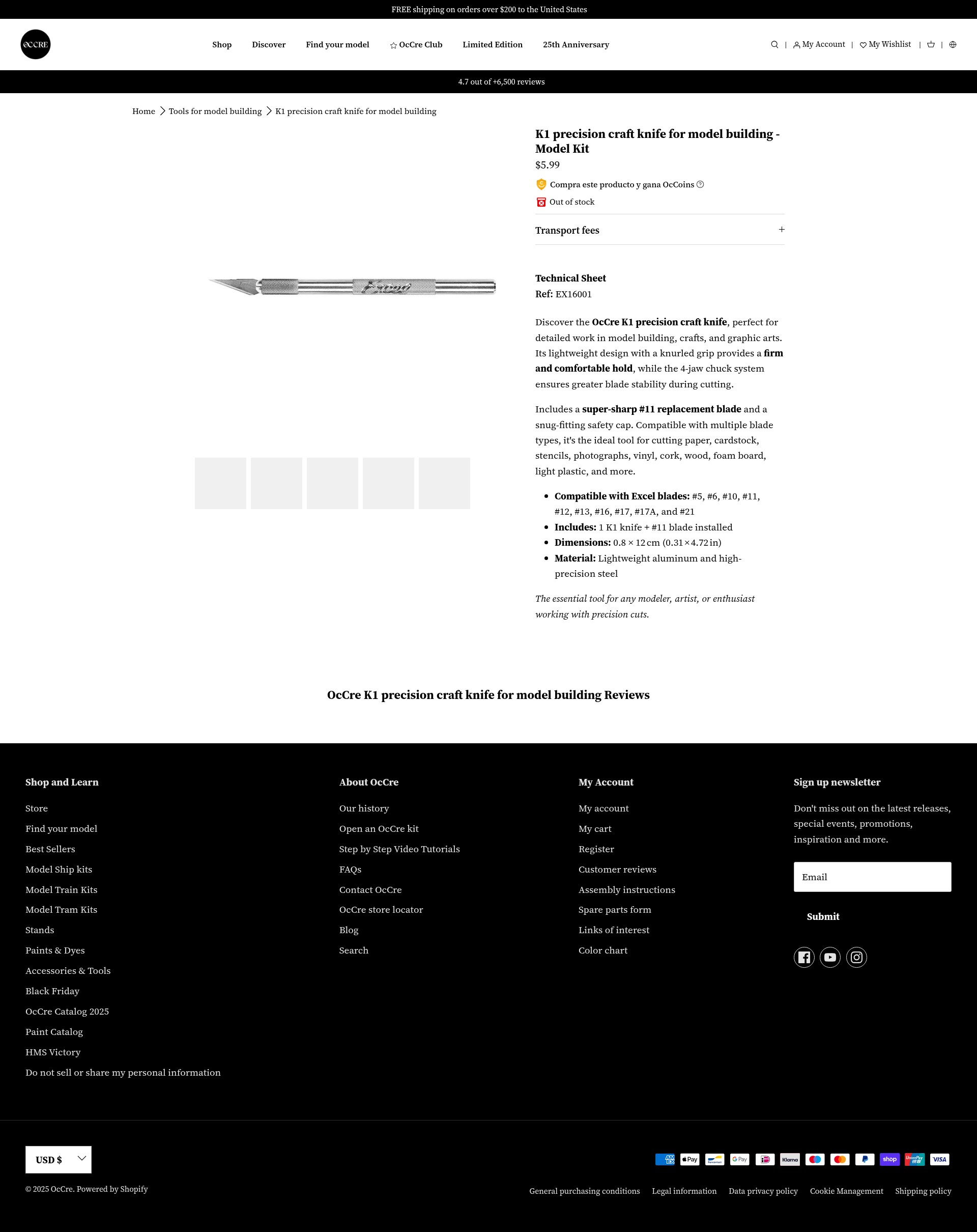 Screenshot of occre.com