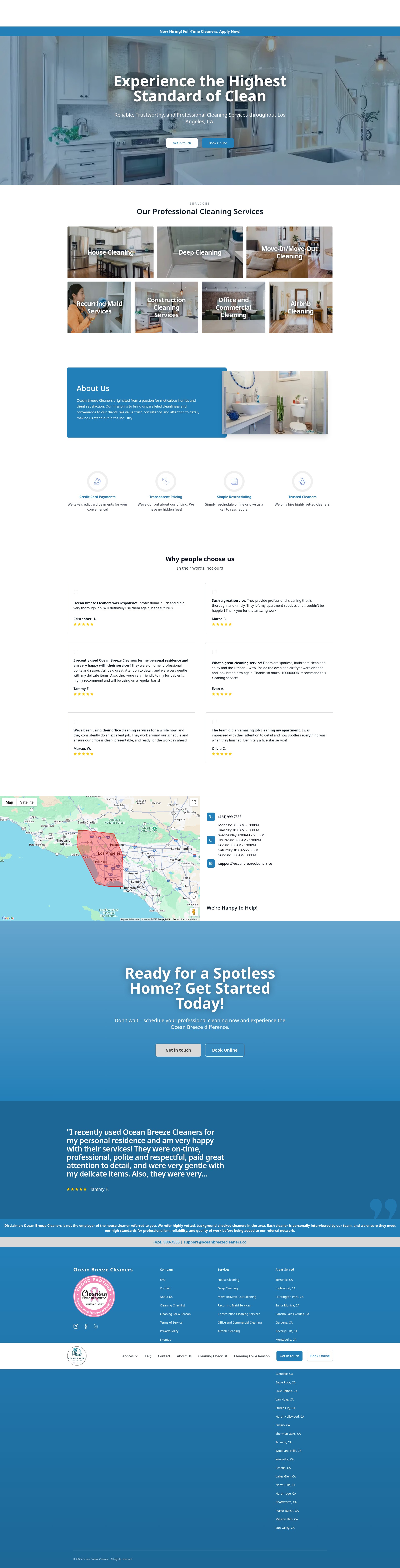 Screenshot of oceanbreezecleaners.co