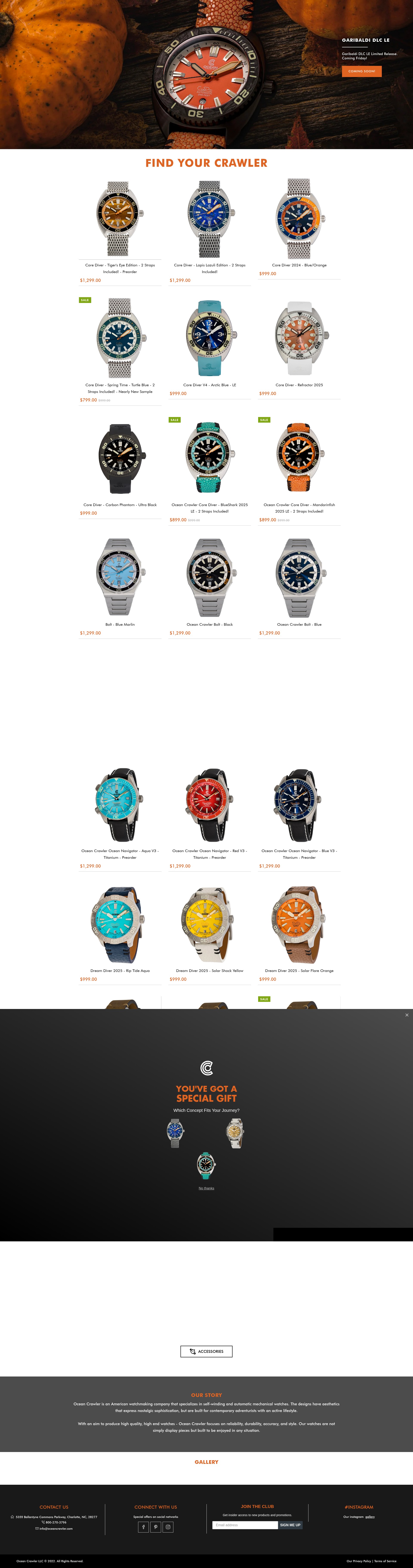 Screenshot of oceancrawler.com