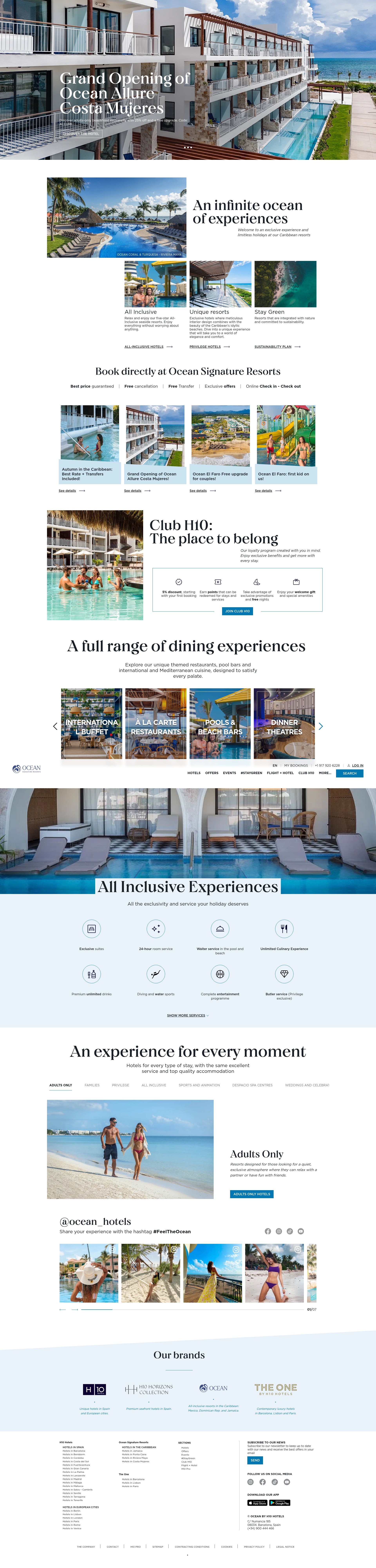 Screenshot of oceanhotels.com