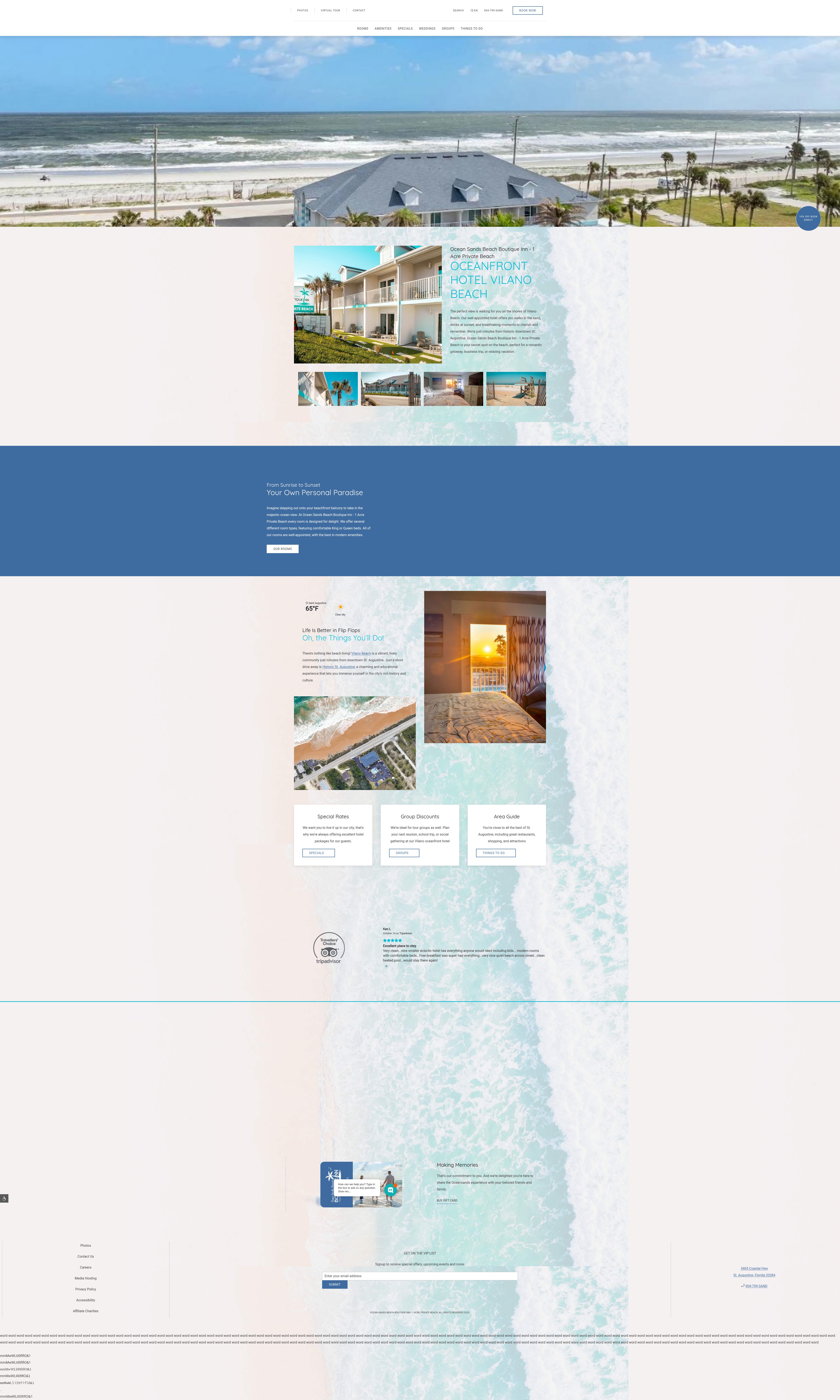 Screenshot of oceansandsvilanobeach.com