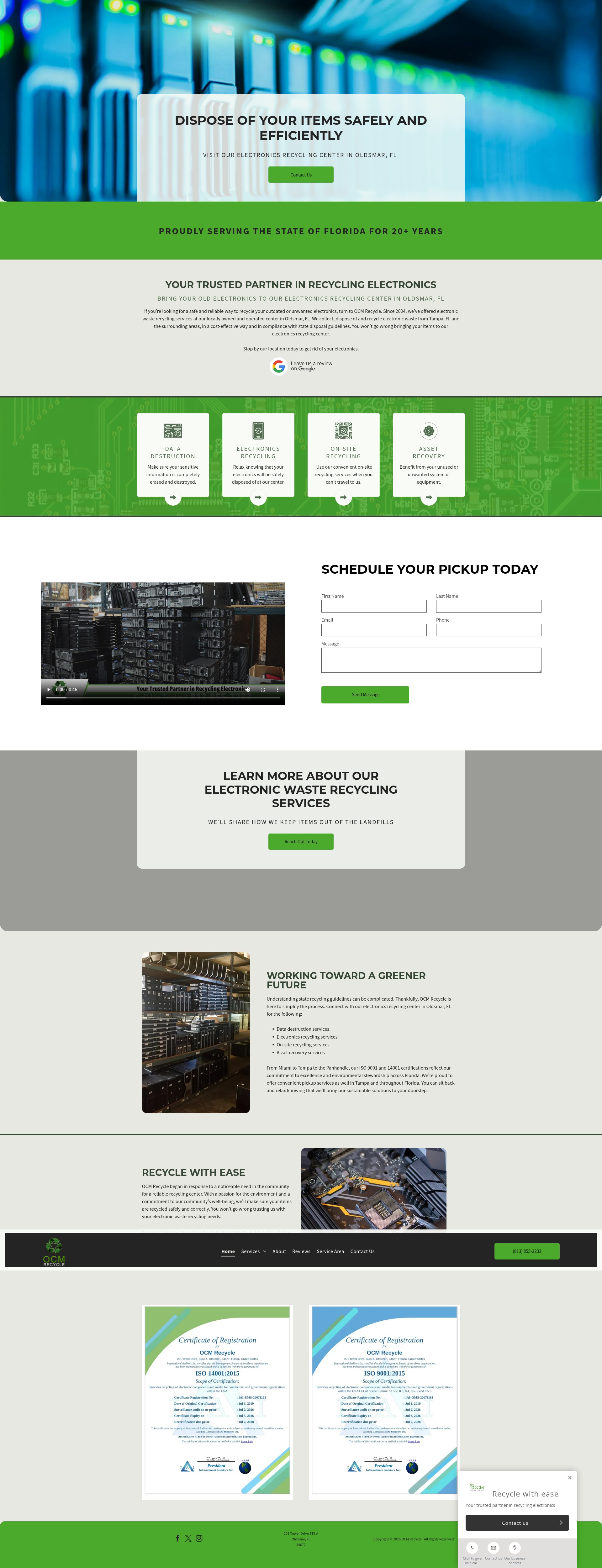 Screenshot of ocmrecycle.com
